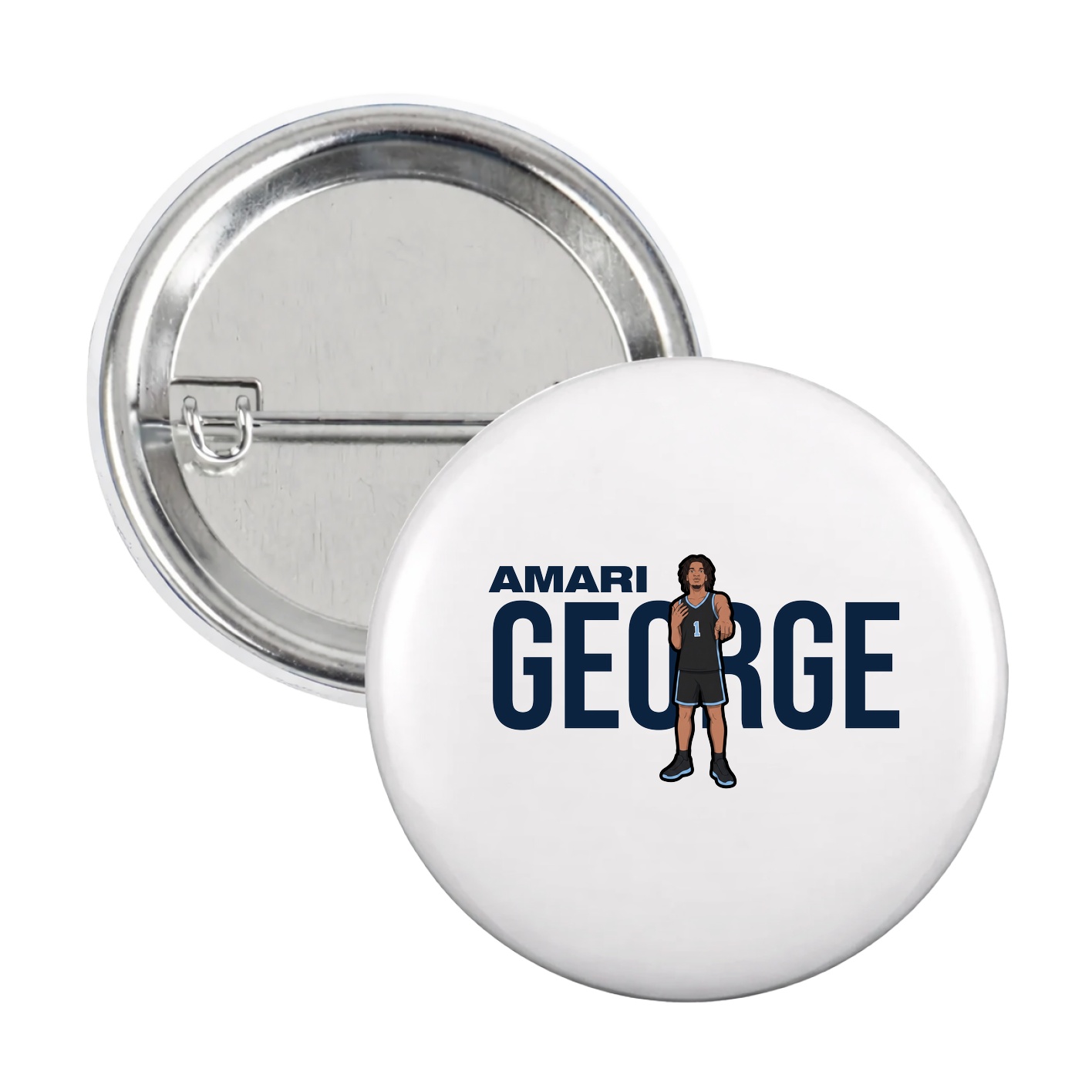 Game Day Button — Player Name in White