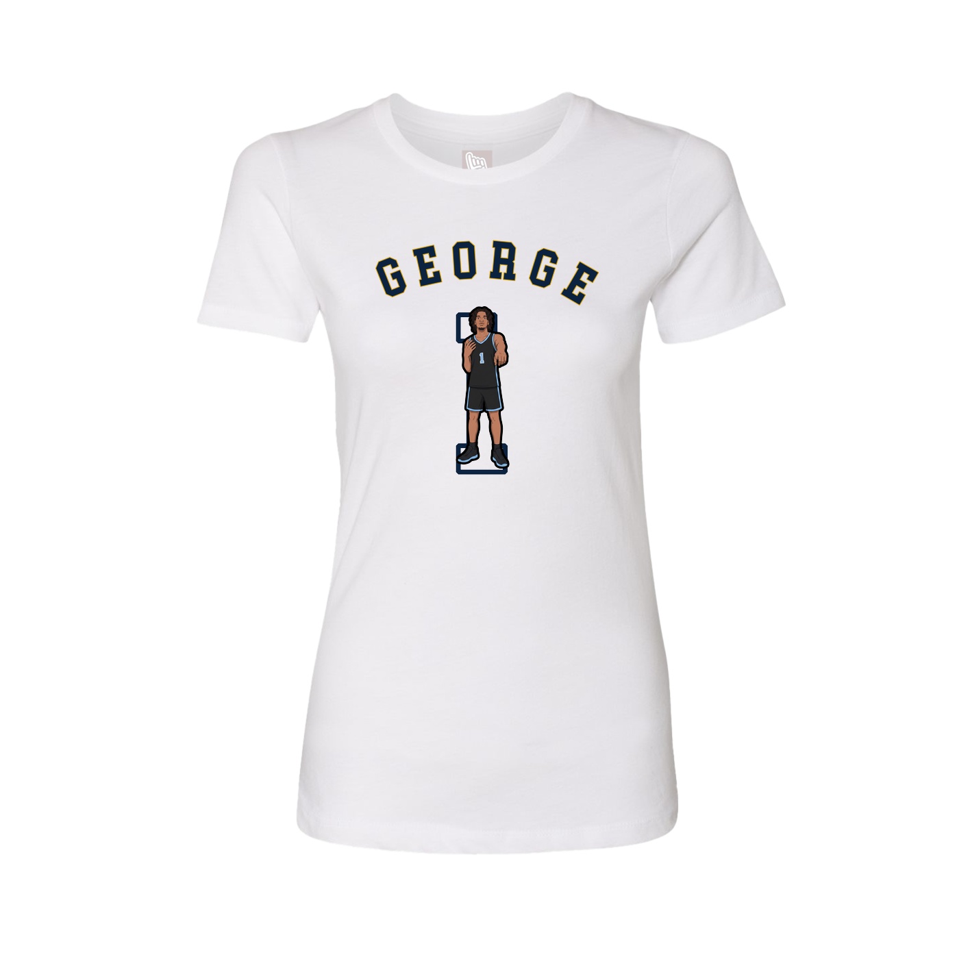 Fitted Women's Tee — Shirsey Arch in White