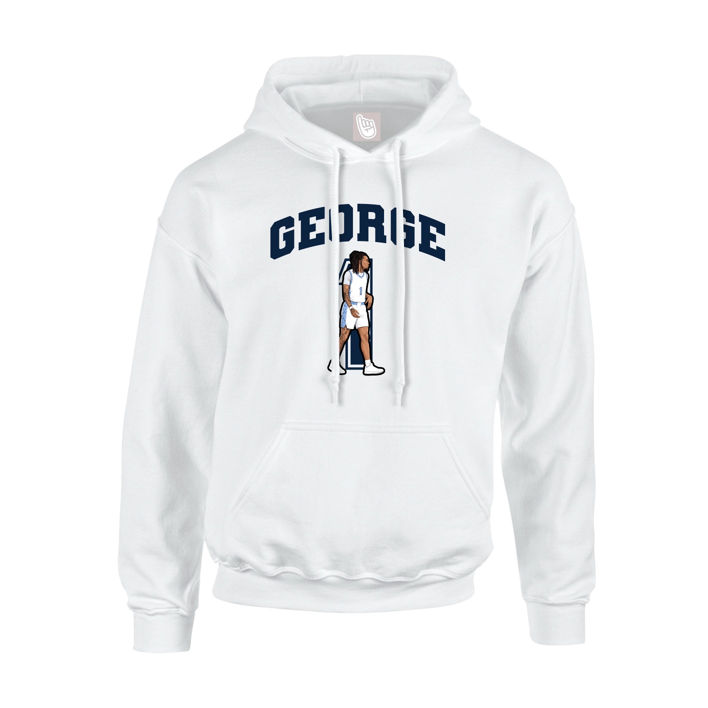 Youth Hoodie — Number in White