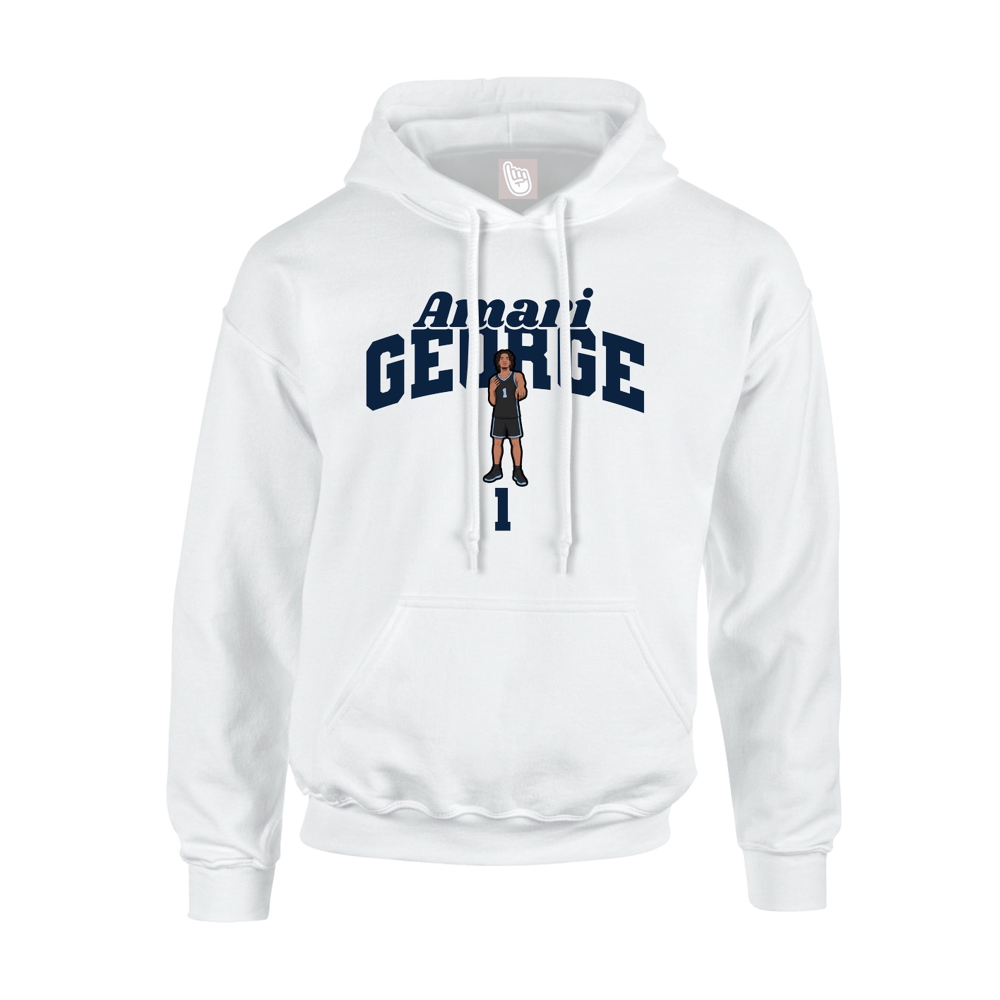 Hoodie — Signature Arch in White