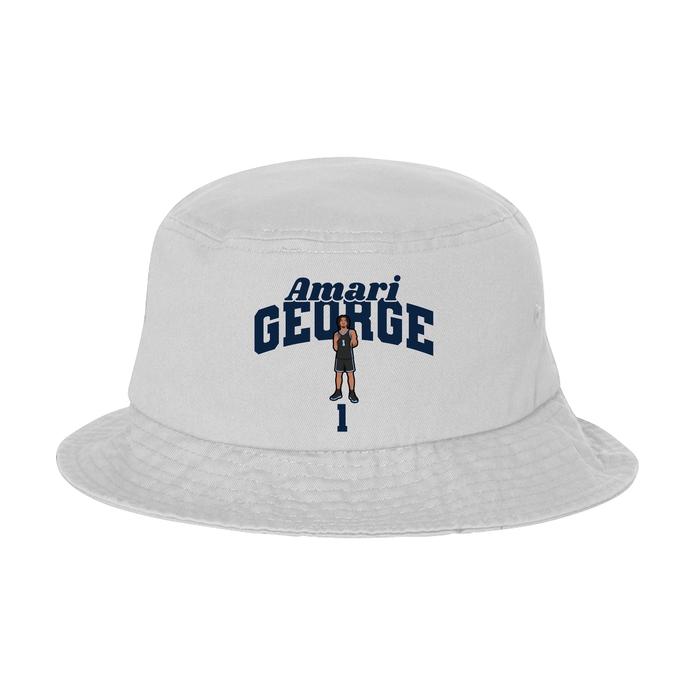 Bucket Cap — Signature Arch in White
