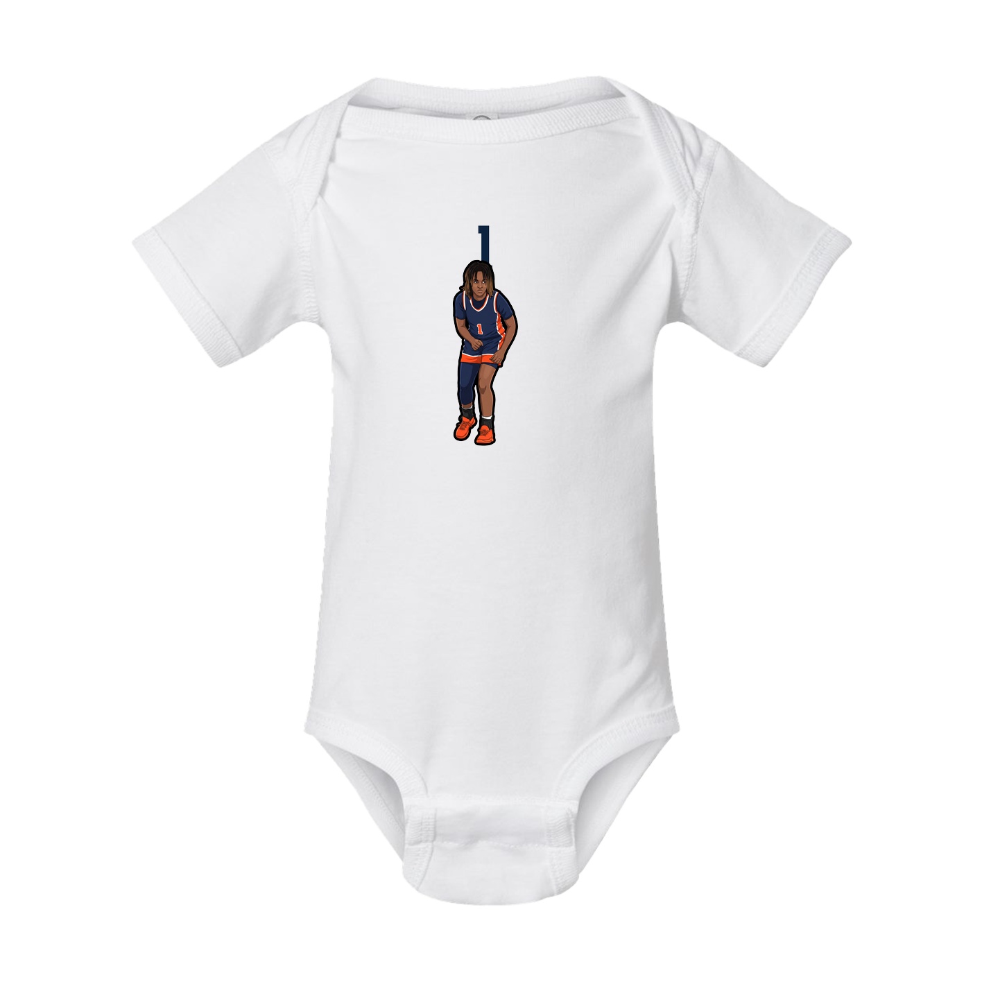 Baby Onesie — Number Top in White