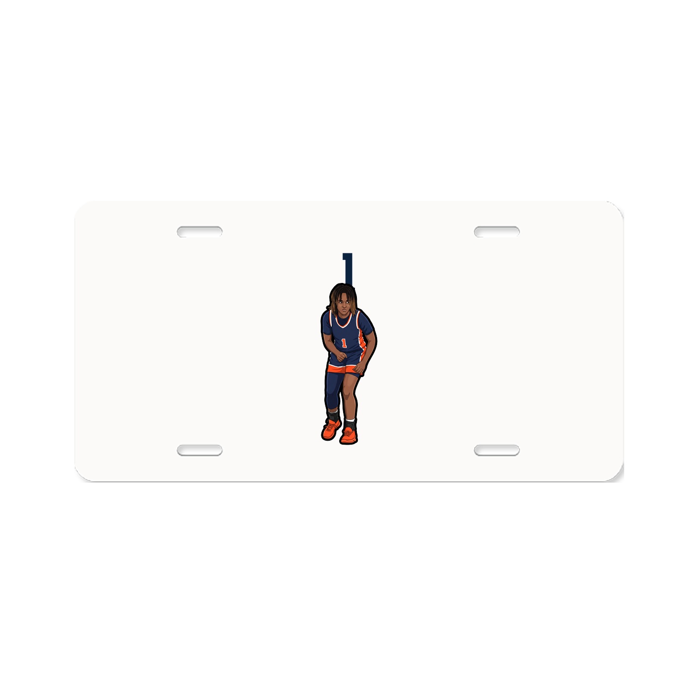 License Plate — Number Top in Classic
