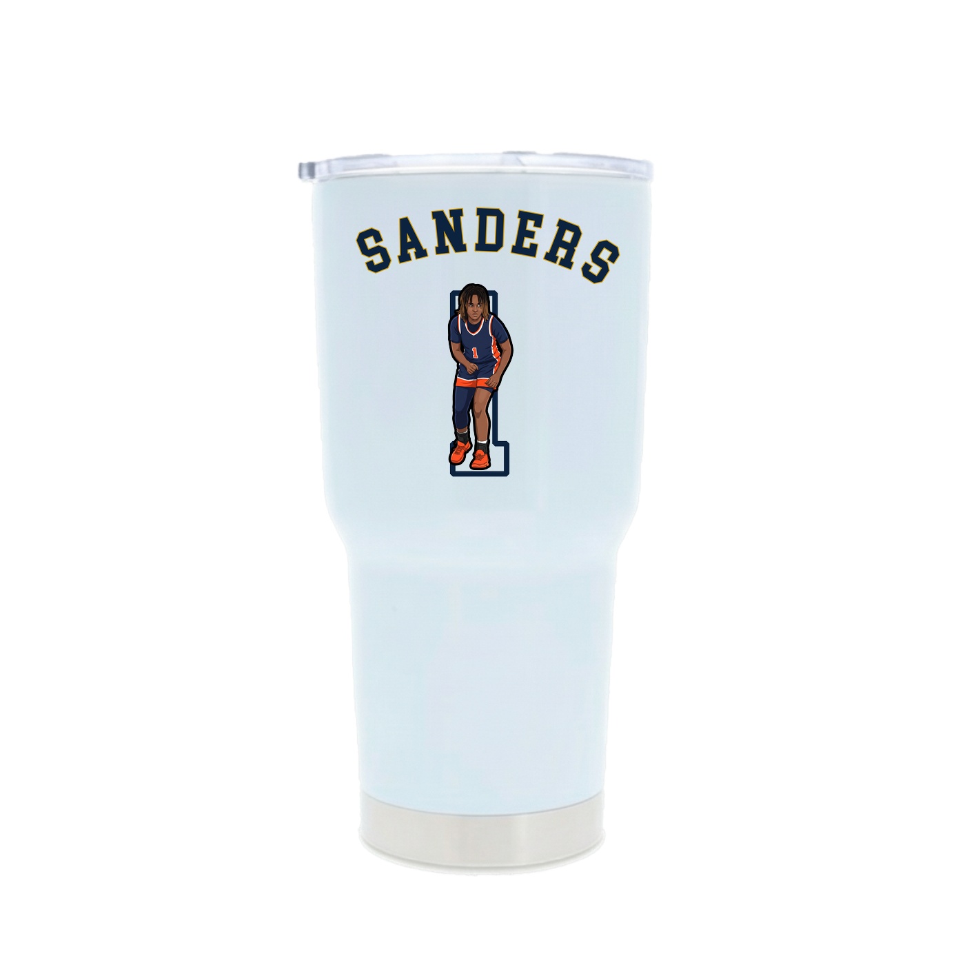 30oz Stainless Steel Tumbler — Shirsey Arch in White