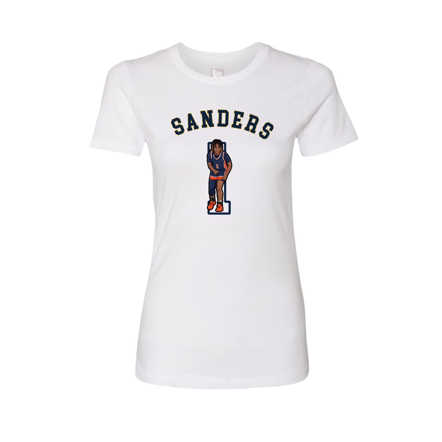 Fitted Women's Tee — Shirsey Arch in White