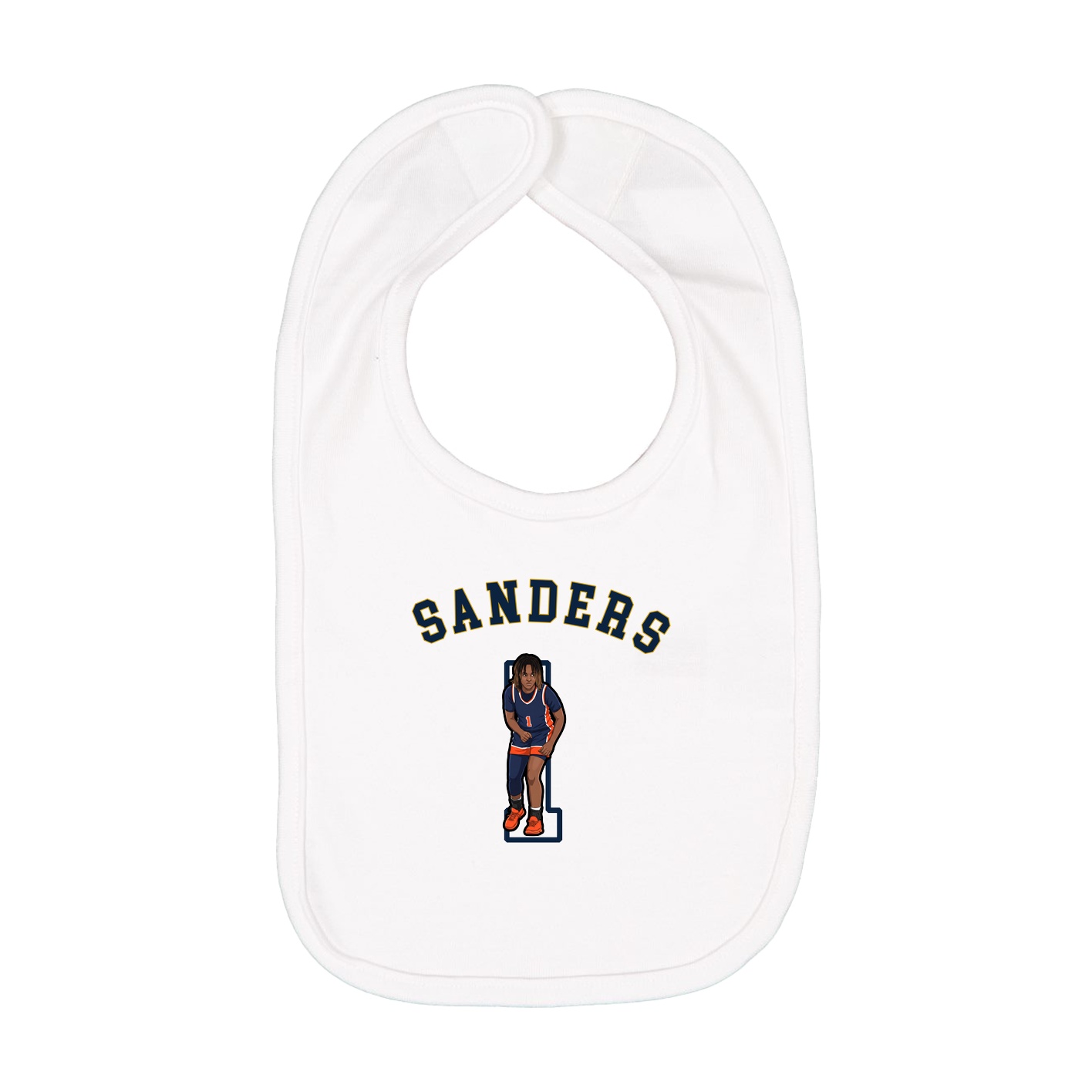 Infant Bib — Shirsey Arch in White