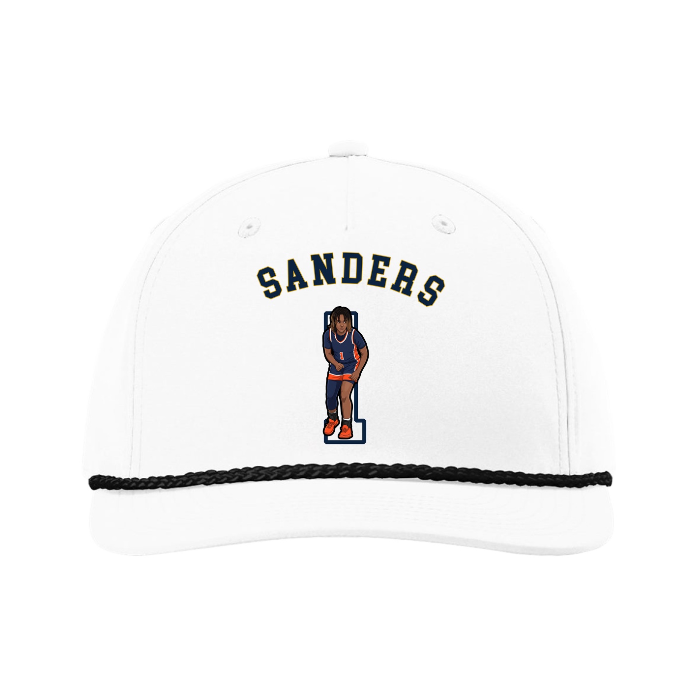 Five-Panel Classic Rope Cap — Shirsey Arch in White