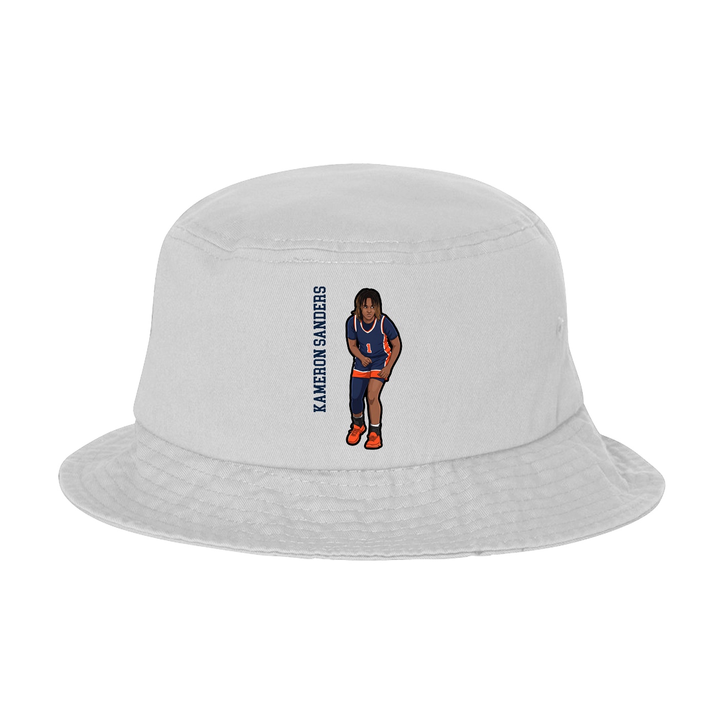 Bucket Cap — Name Vertical in White