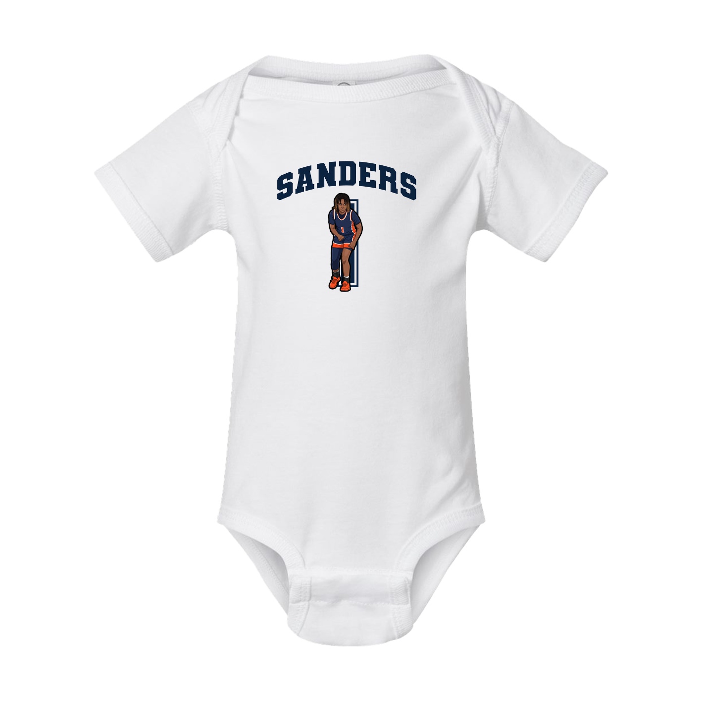 Baby Onesie — Number in White