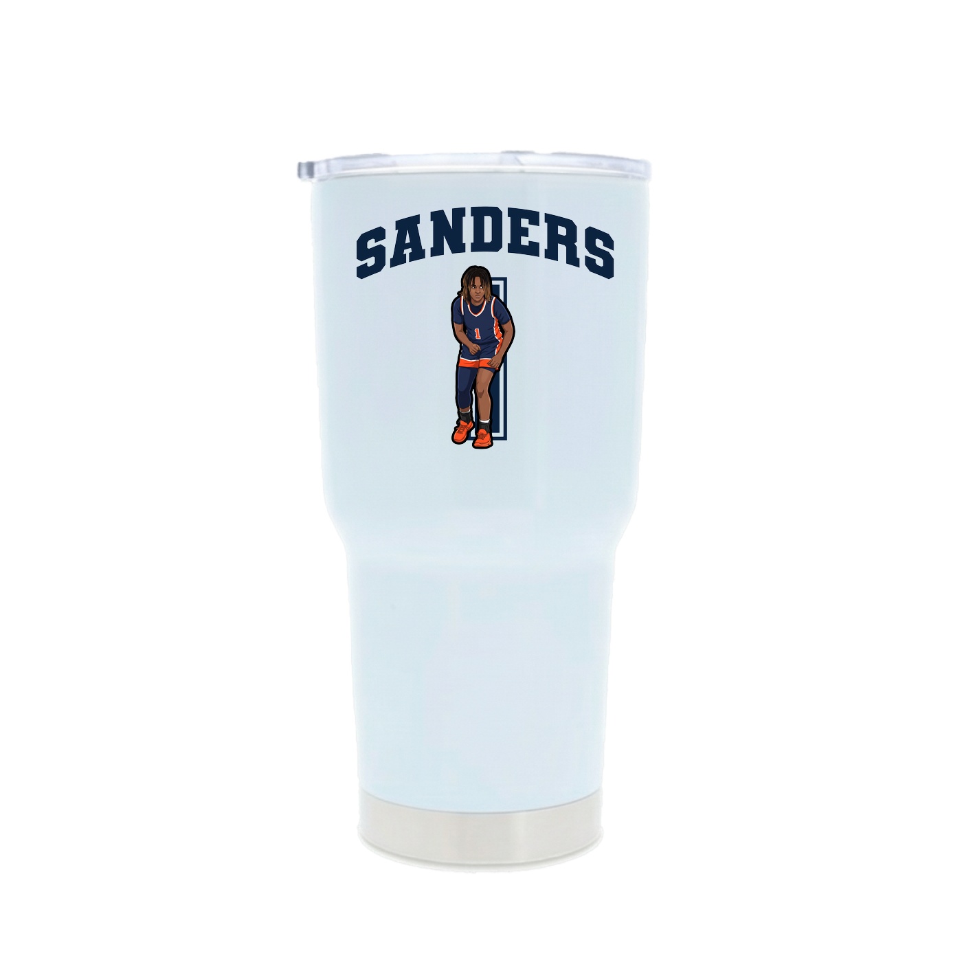 30oz Stainless Steel Tumbler — Number in White