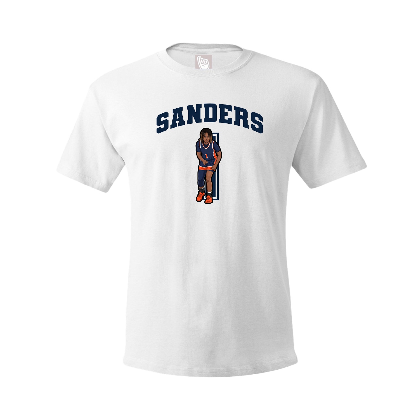 Youth Tee — Number in White