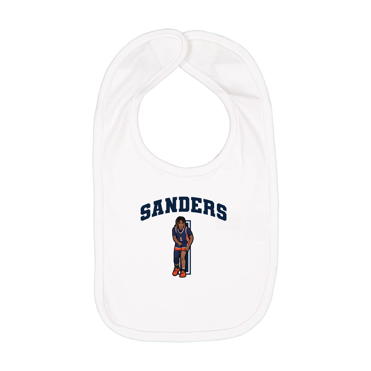 Infant Bib — Number in White