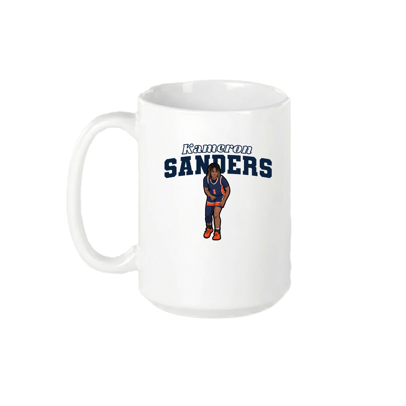15oz Coffee Mug — Name Arch in White