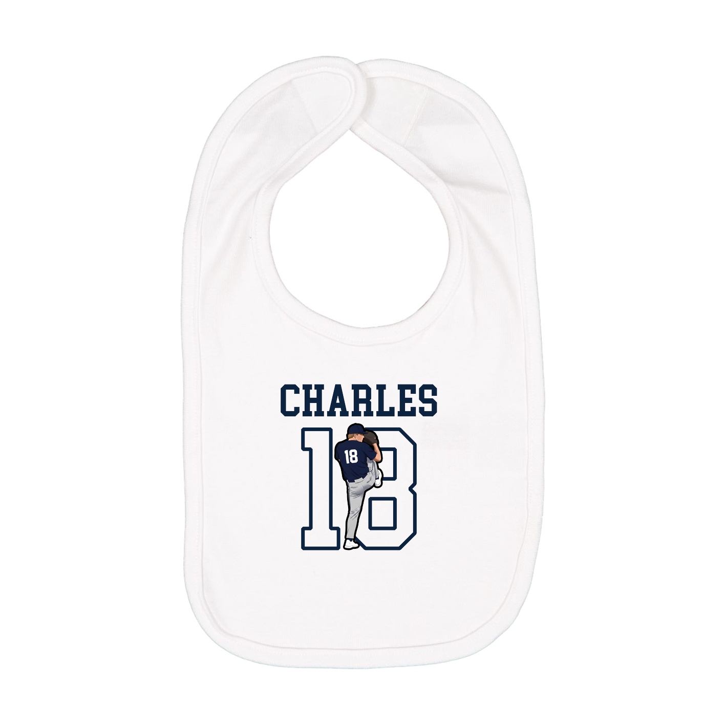 Infant Bib — Shirsey in White