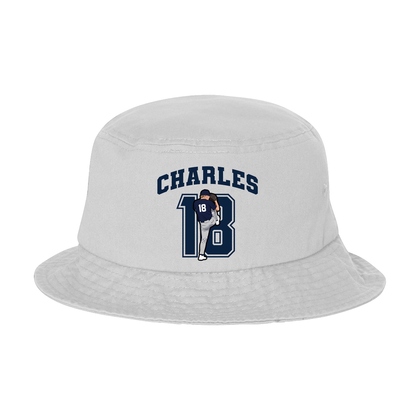 Bucket Cap — Number in White