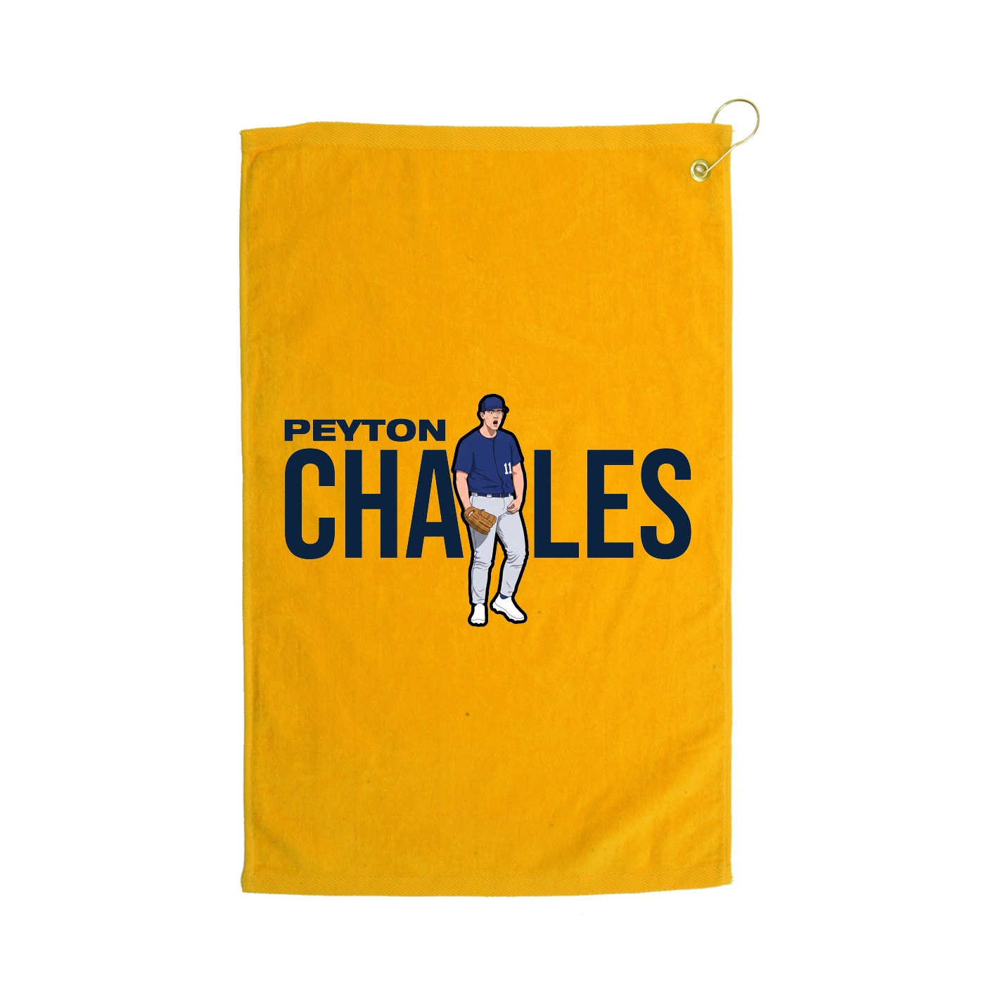 Golf Towel — Player Name in Gold