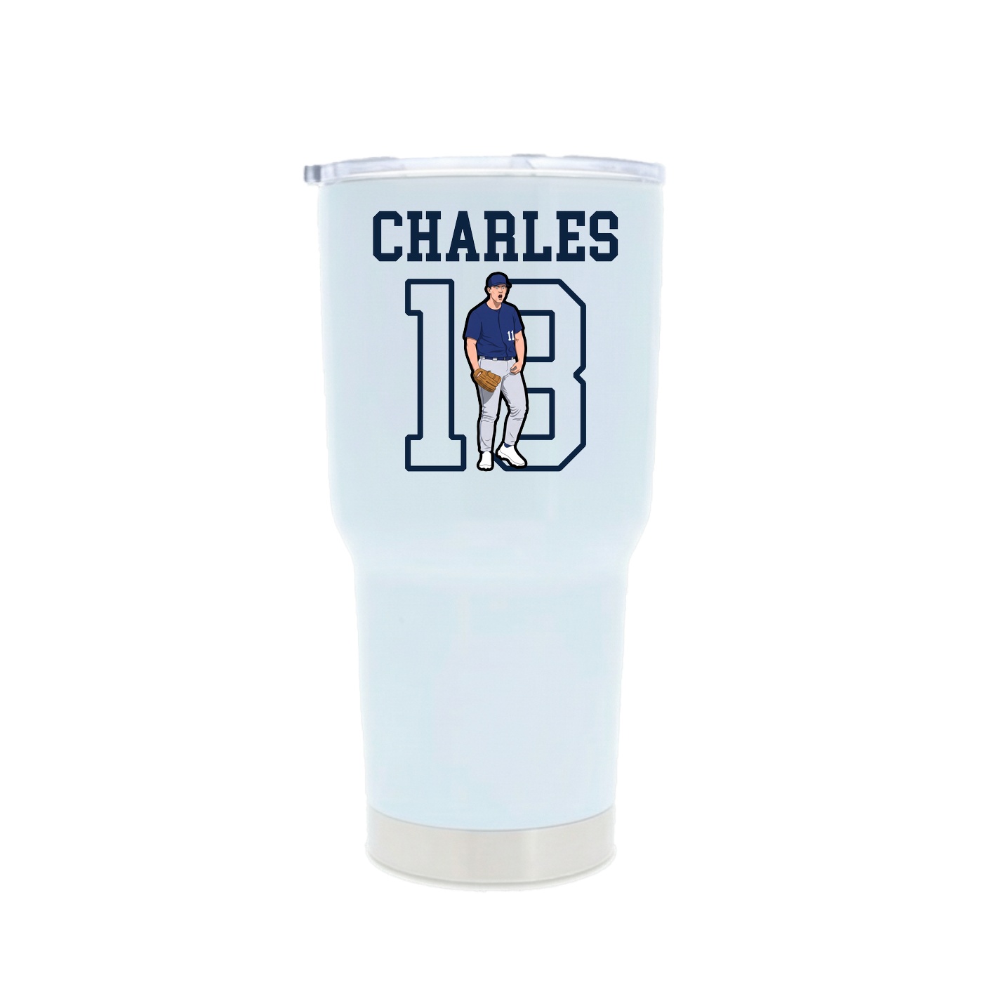 30oz Stainless Steel Tumbler — Shirsey in White