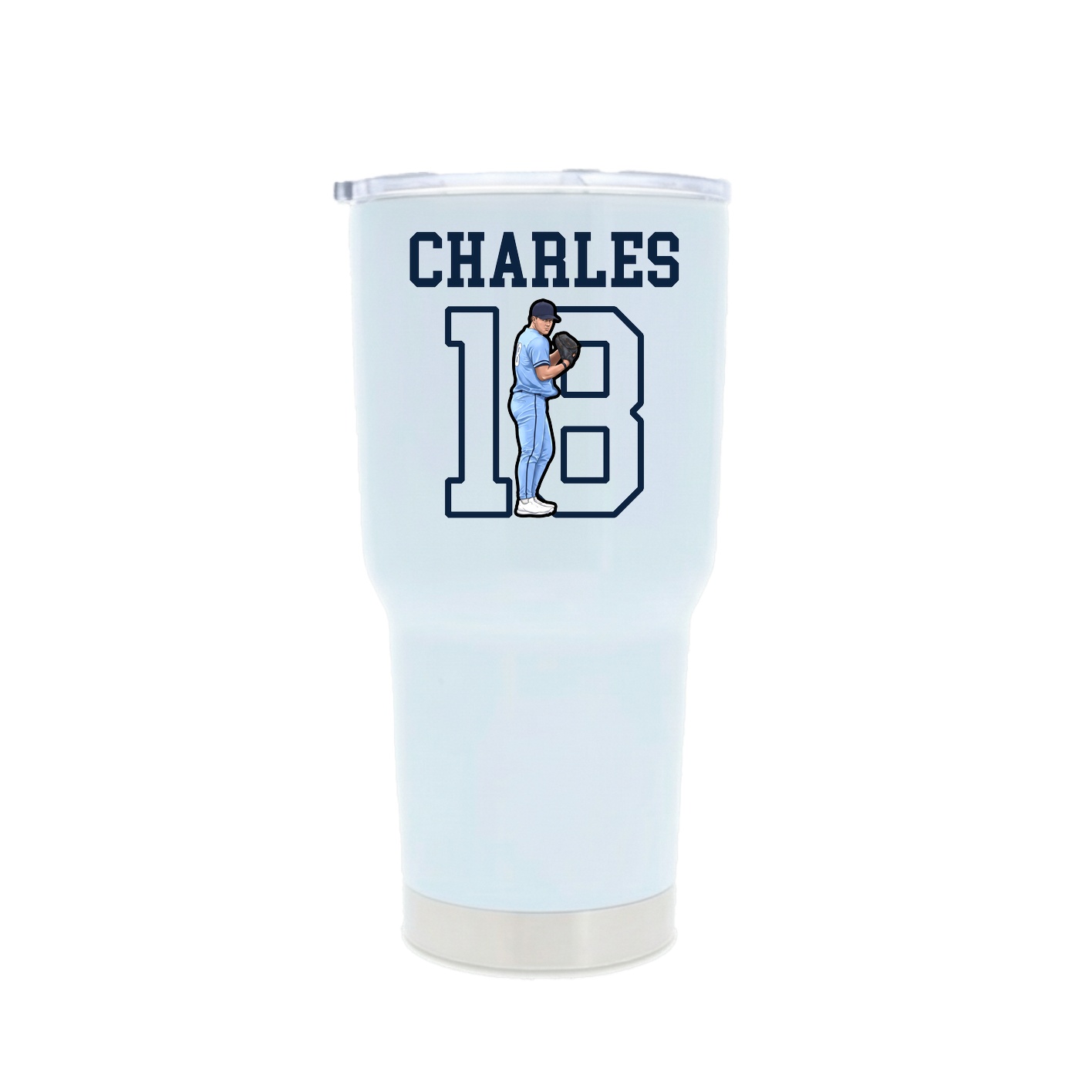 30oz Stainless Steel Tumbler — Shirsey in White
