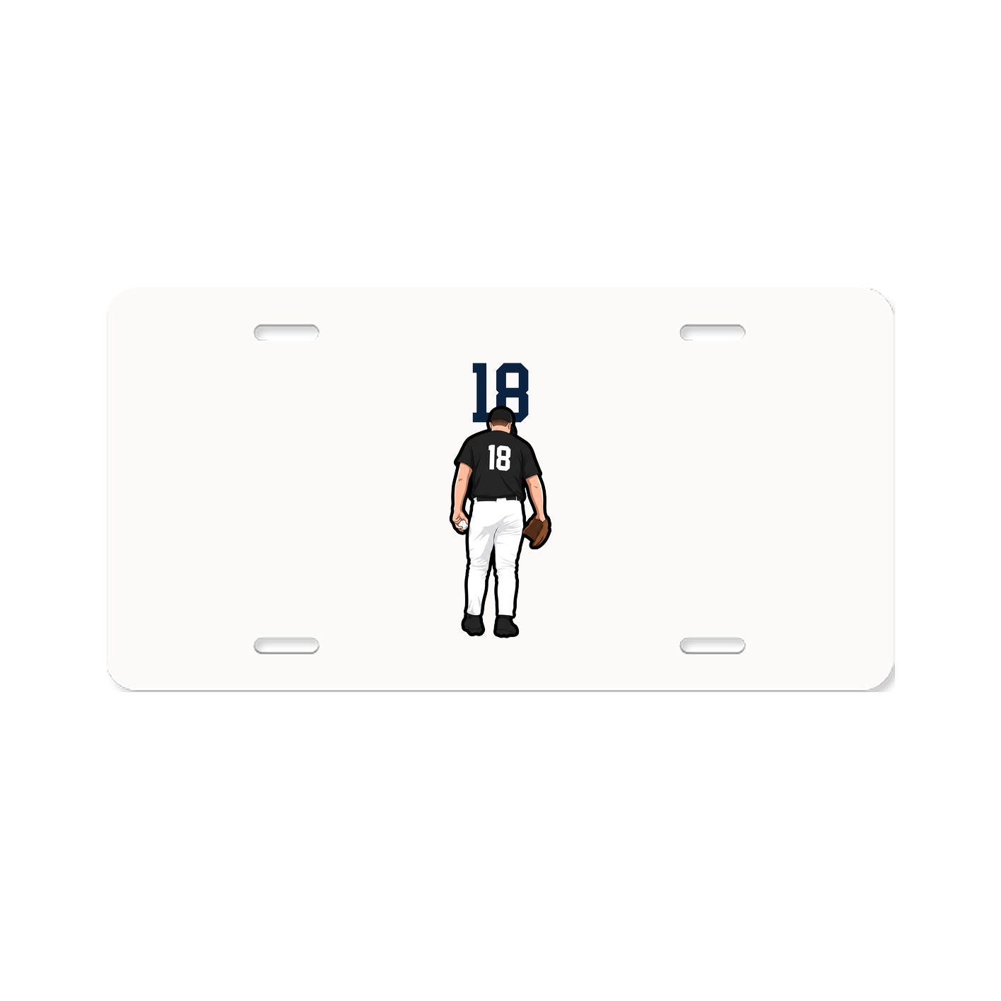 License Plate — Number Top in Classic