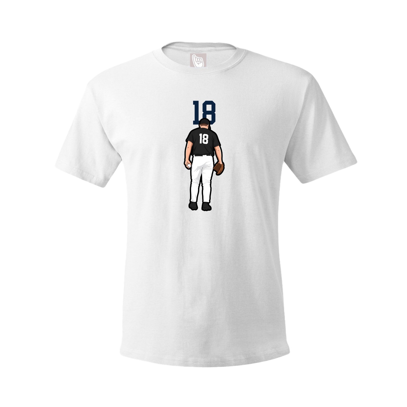 Youth Tee — Number Top in White
