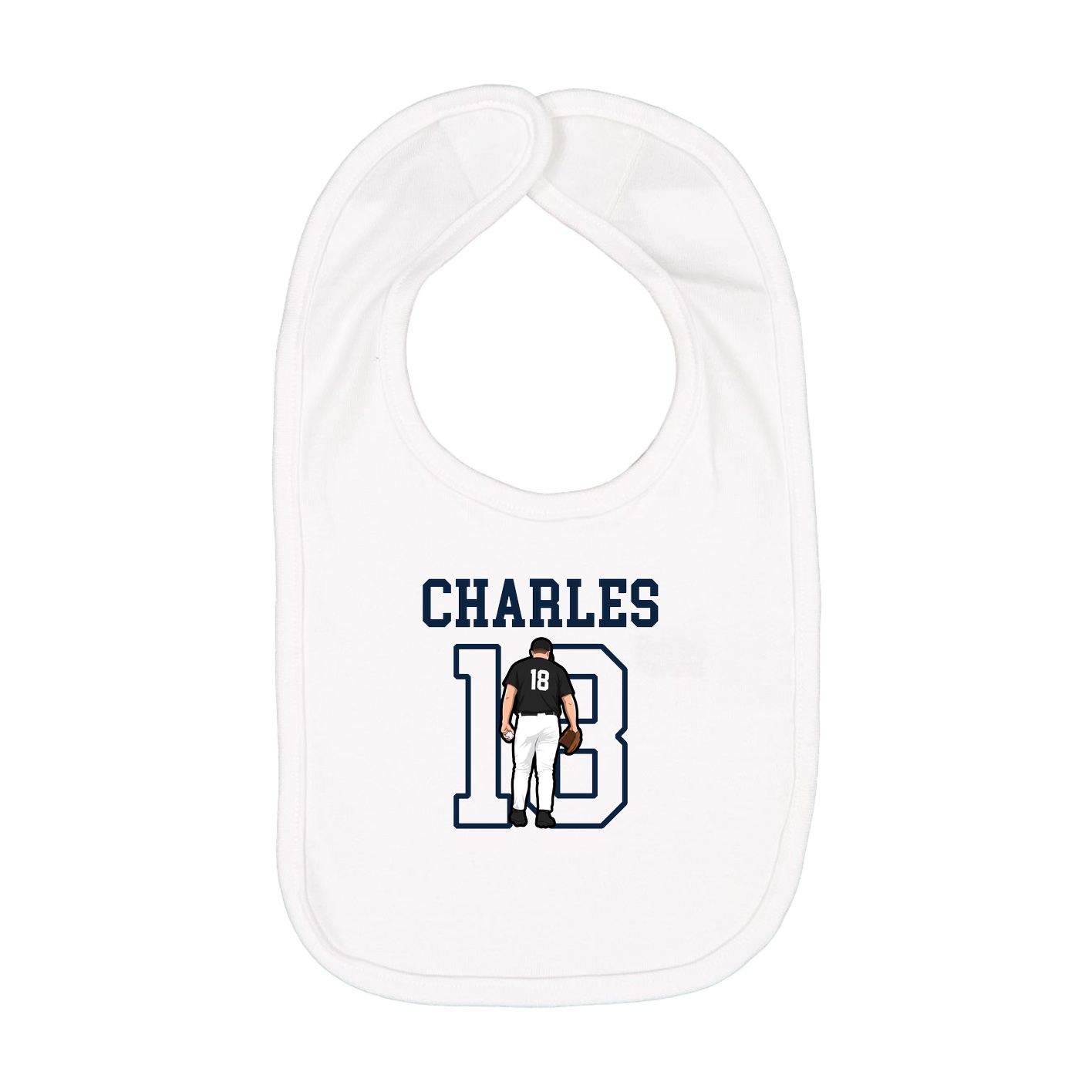 Infant Bib — Shirsey in White