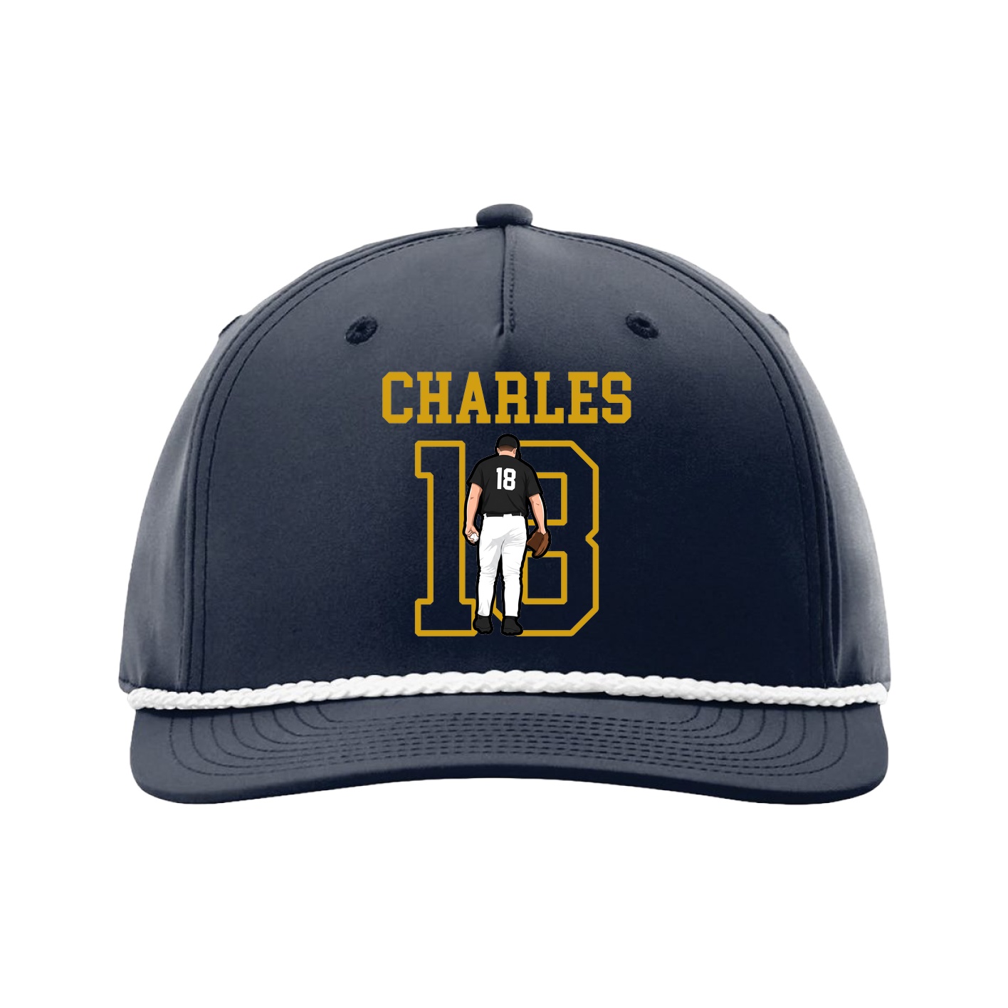 Five-Panel Classic Rope Cap — Shirsey in Navy