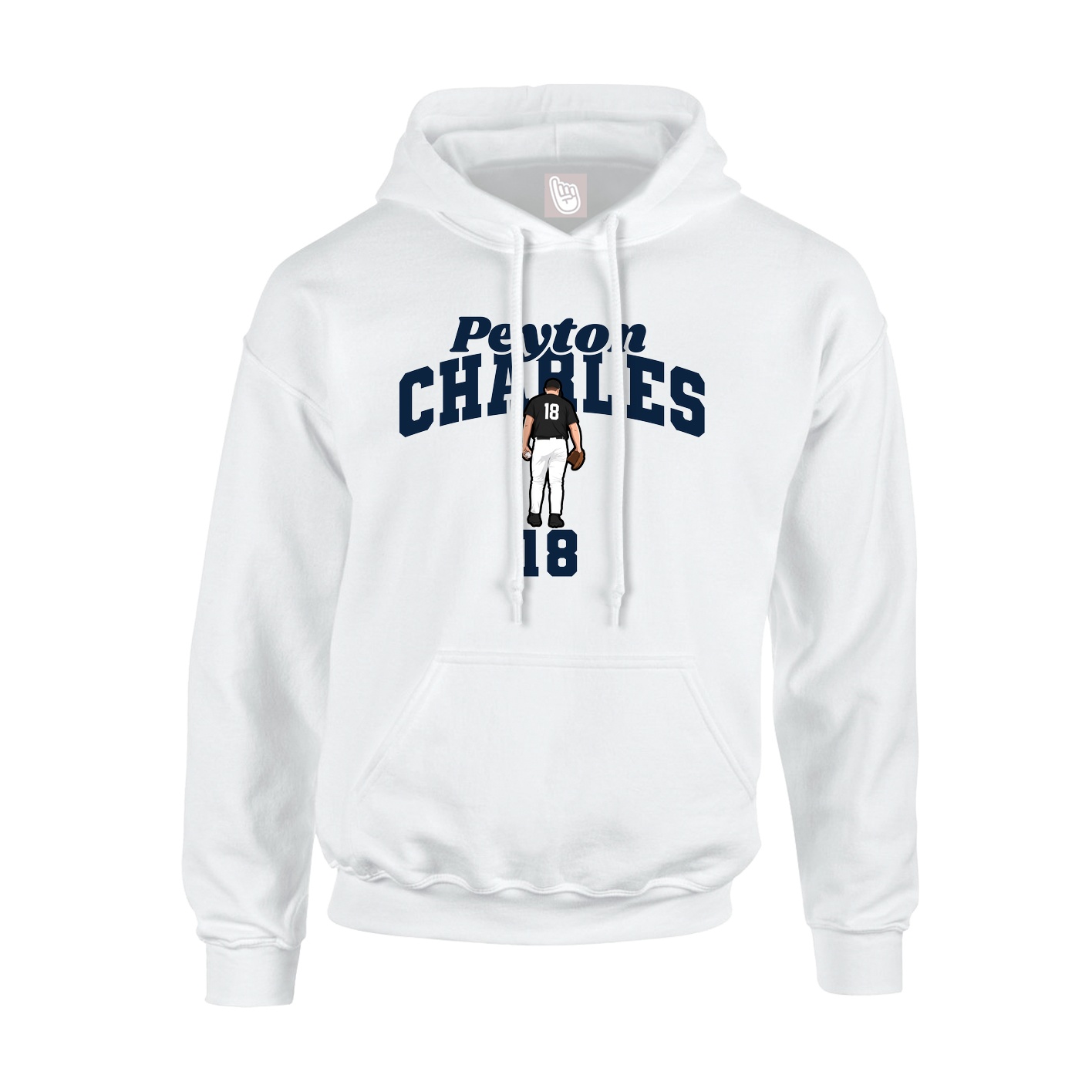 Youth Hoodie — Signature Arch in White