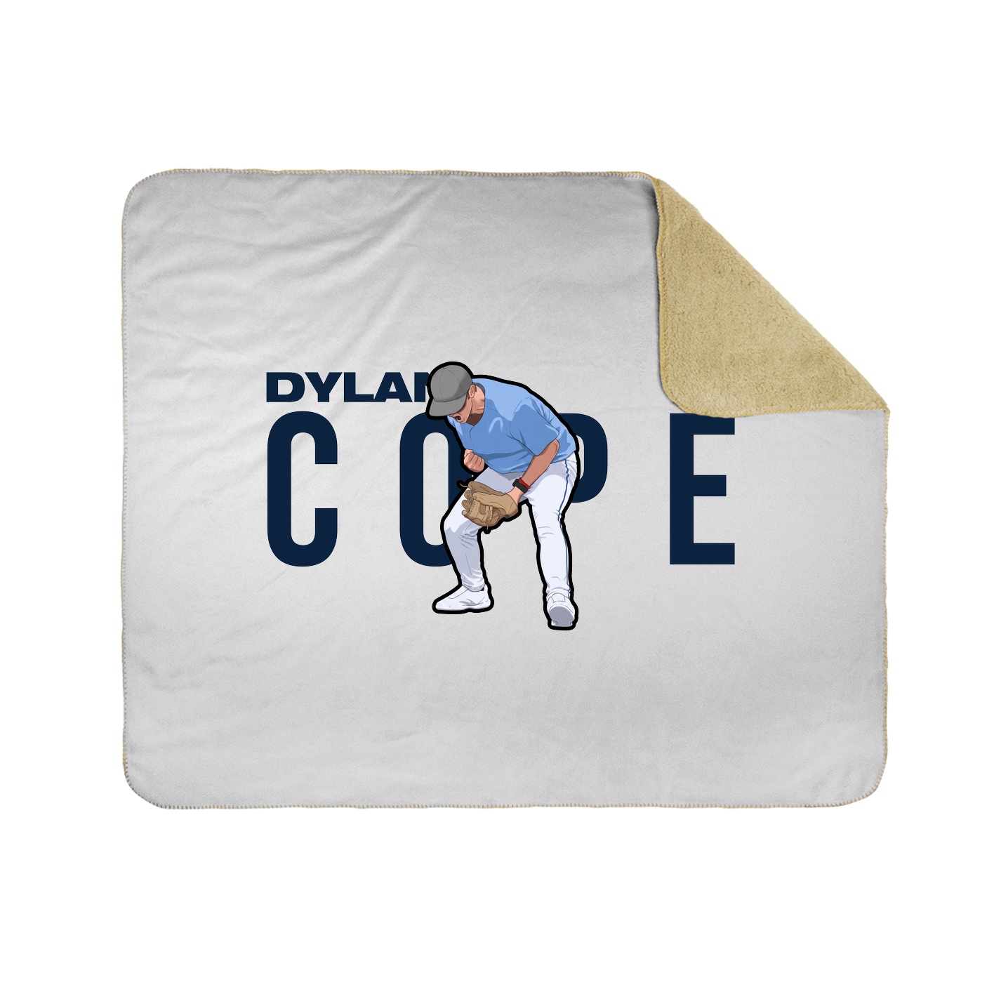 Throw Blanket — Player Name in White