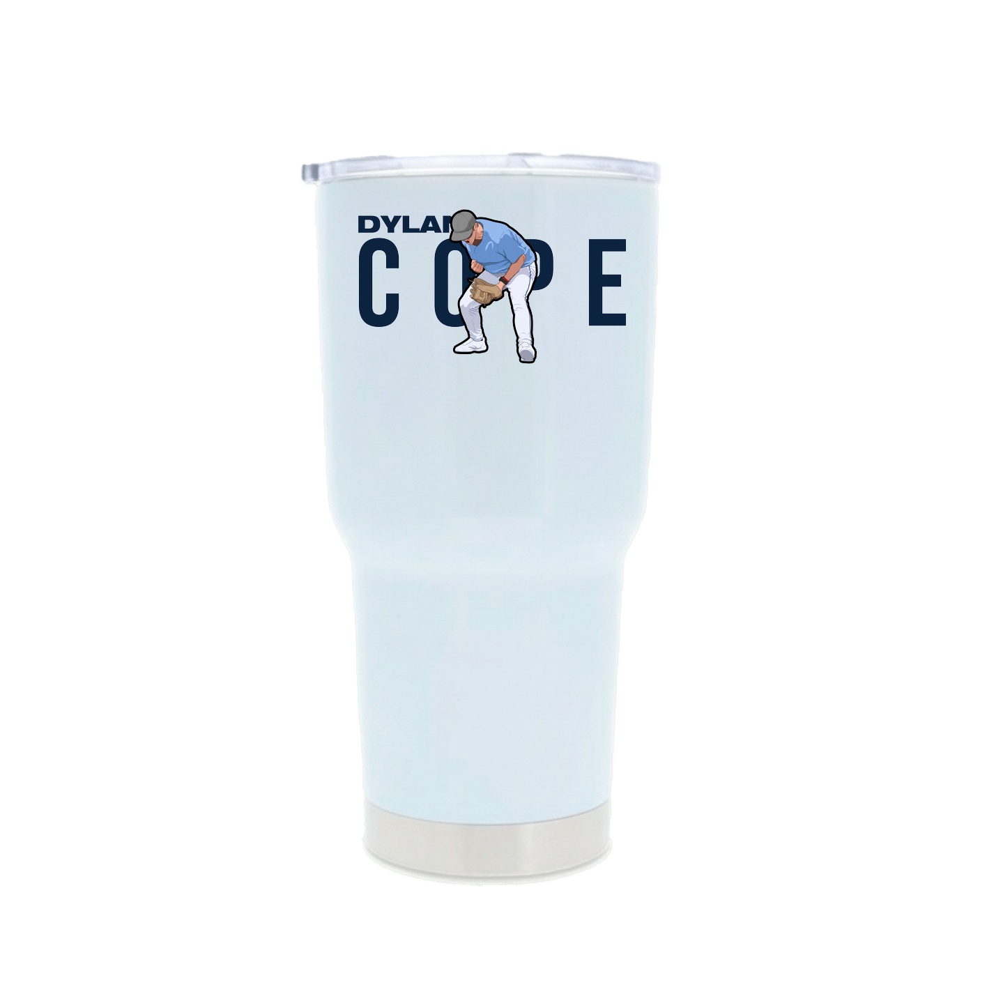 30oz Stainless Steel Tumbler — Player Name in White