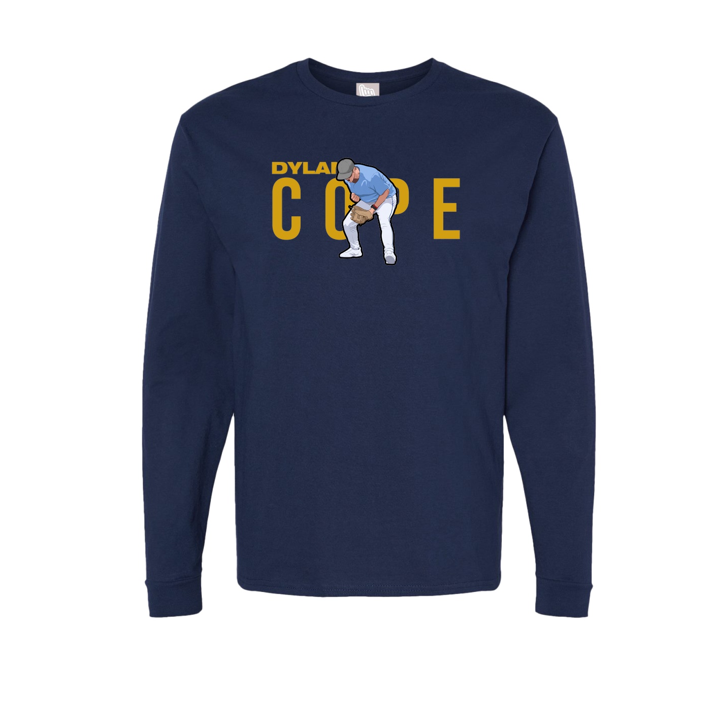 Long Sleeve Tee — Player Name in Navy