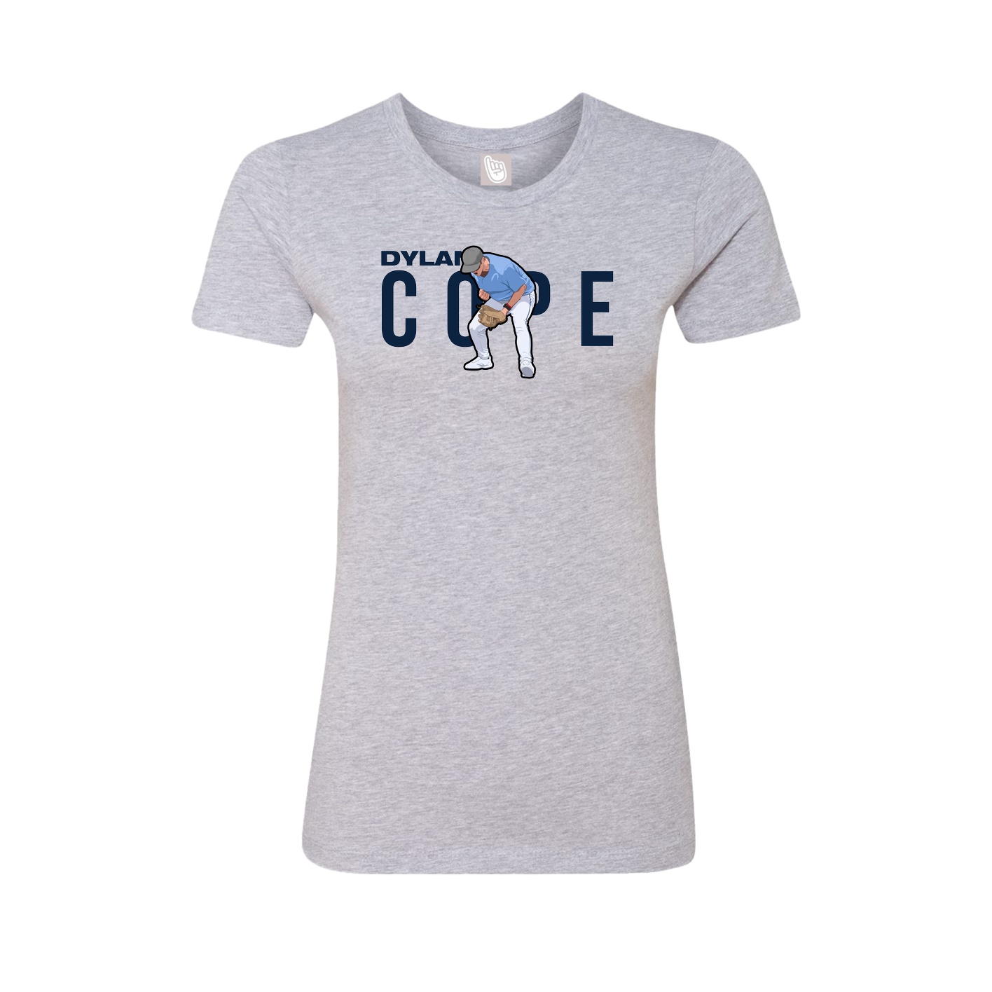 Fitted Women's Tee — Player Name in Grey