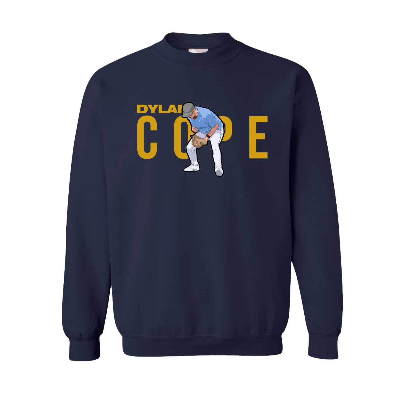 Fleece Crew — Player Name in Navy