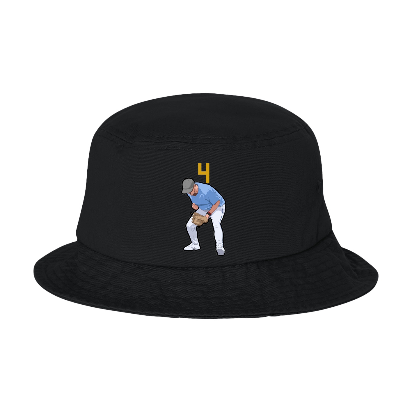 Bucket Cap — Number Top in Black