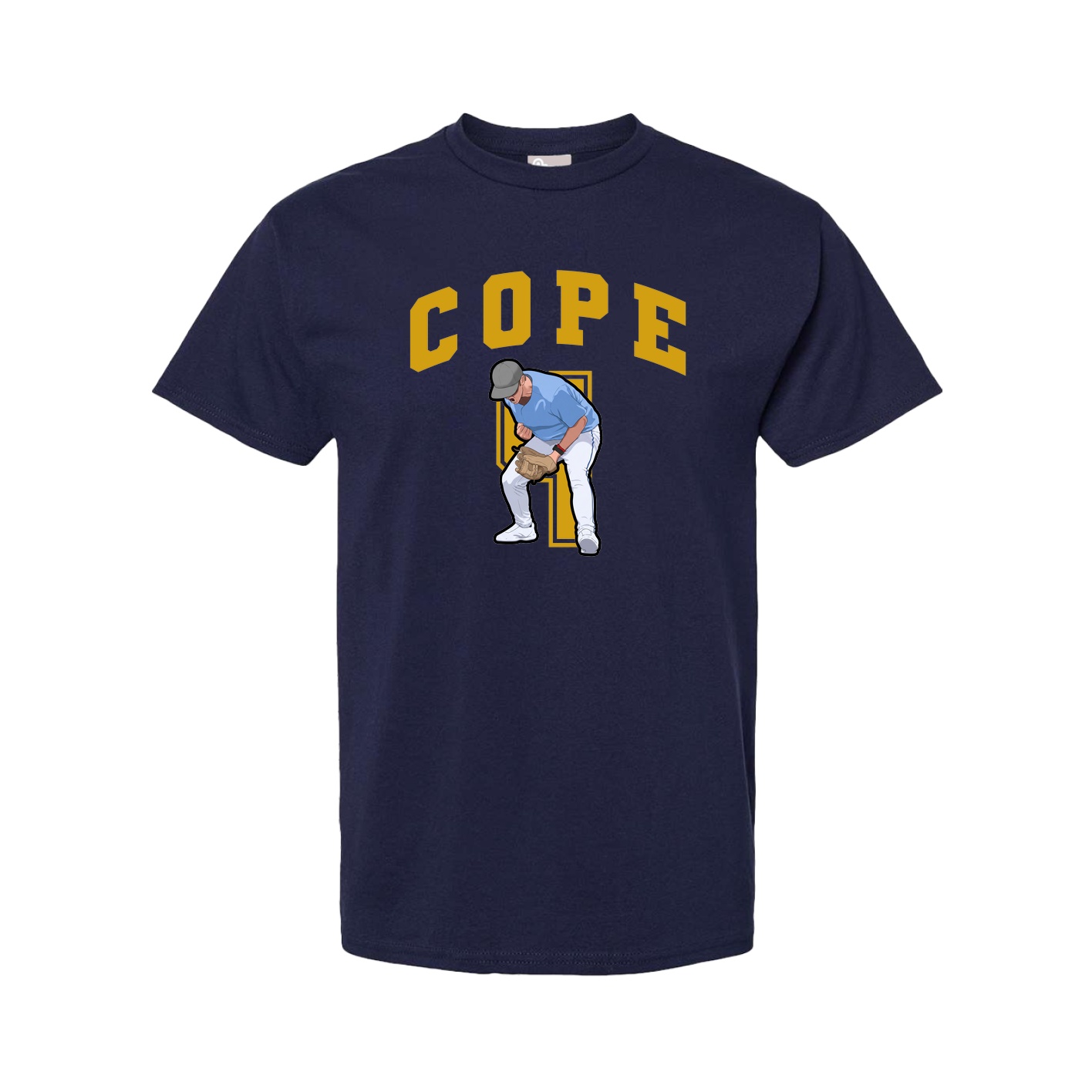 Youth Tee — Number in Navy