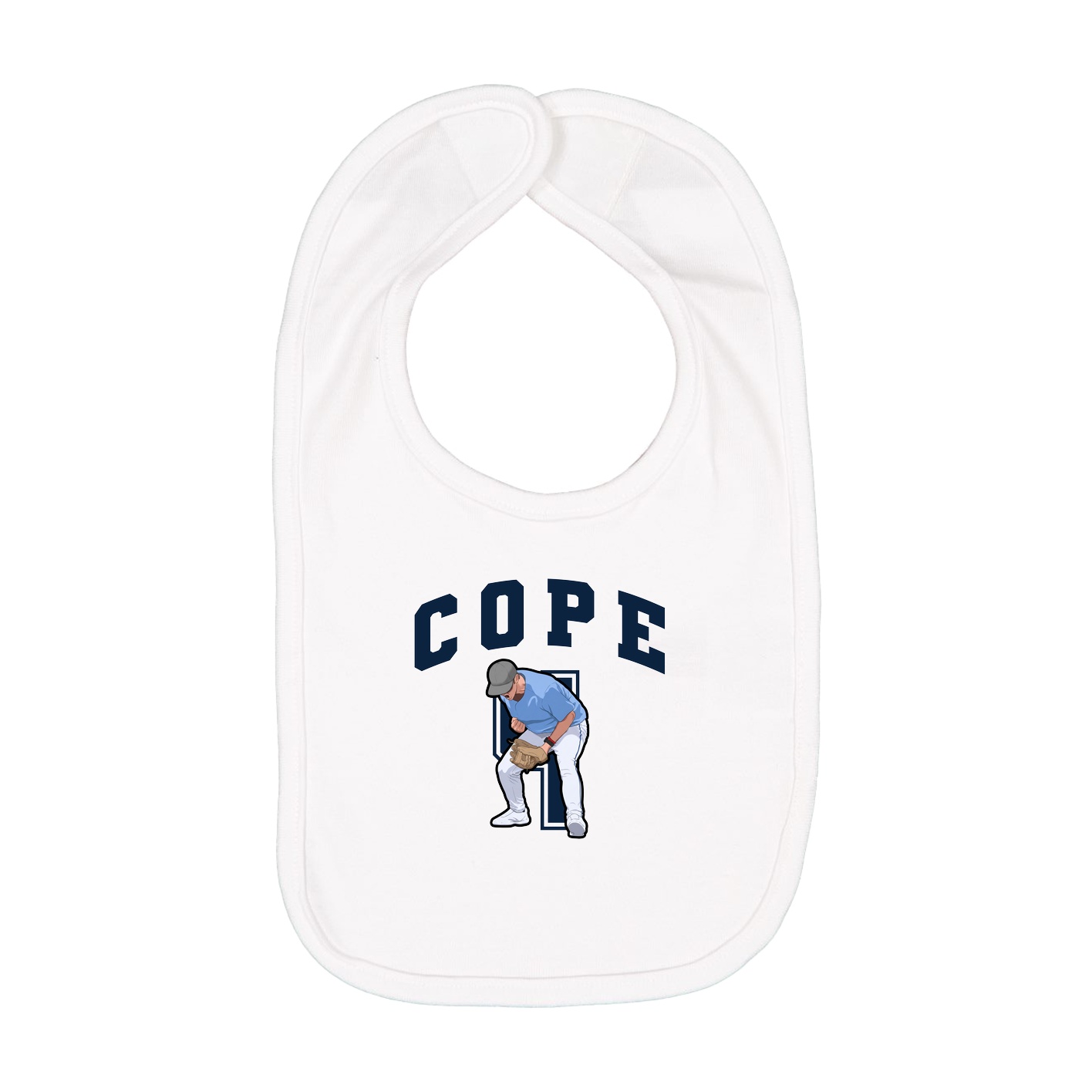 Infant Bib — Number in White