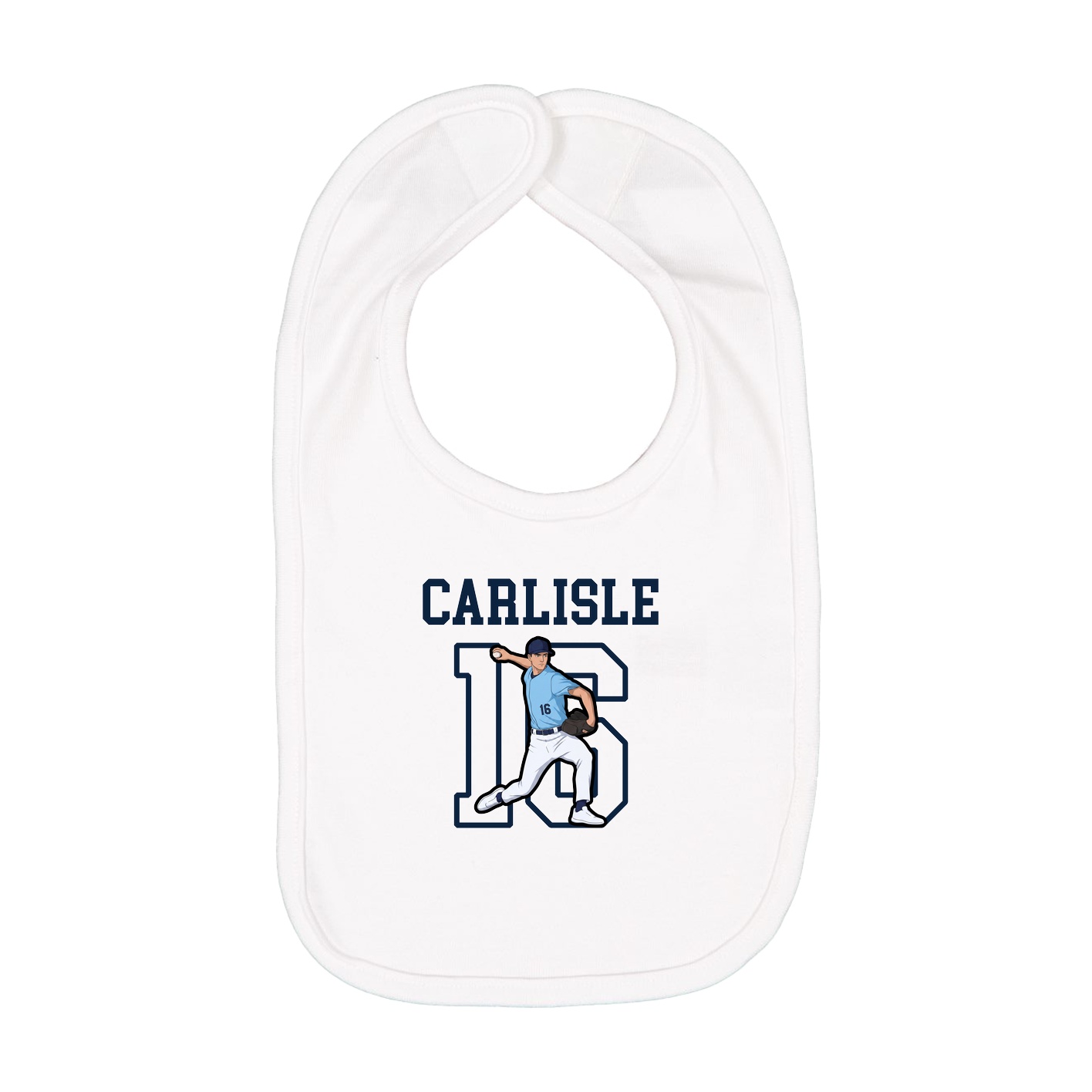 Infant Bib — Shirsey in White