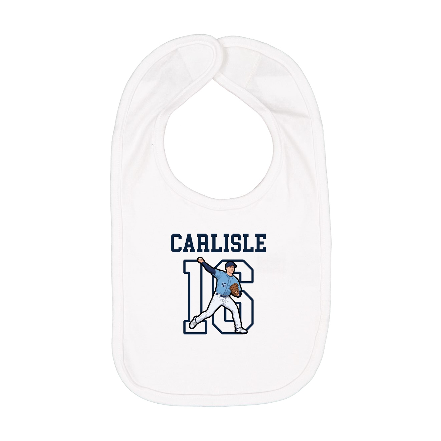 Infant Bib — Shirsey in White