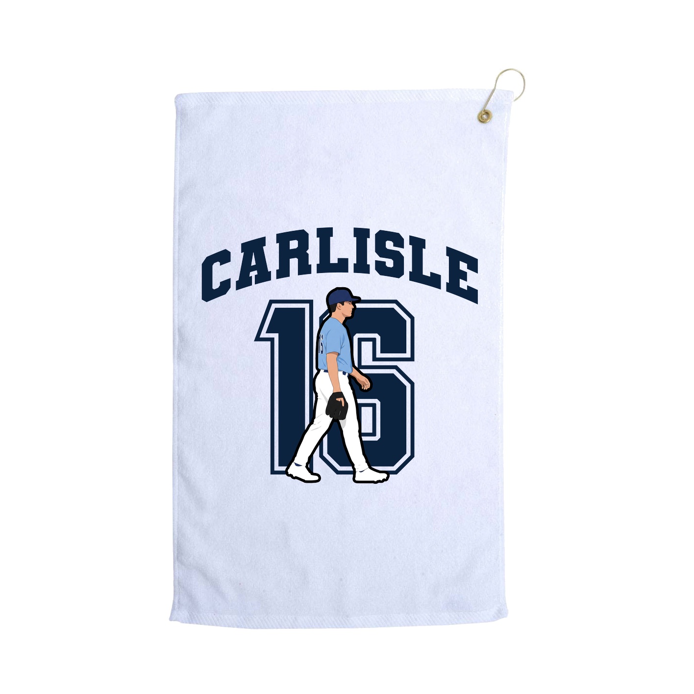 Golf Towel — Number in White
