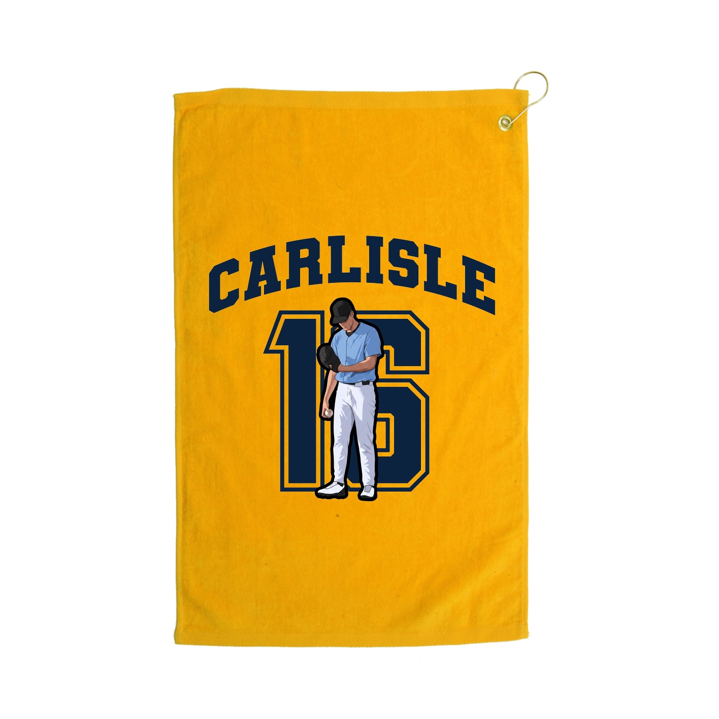 Golf Towel — Number in Gold