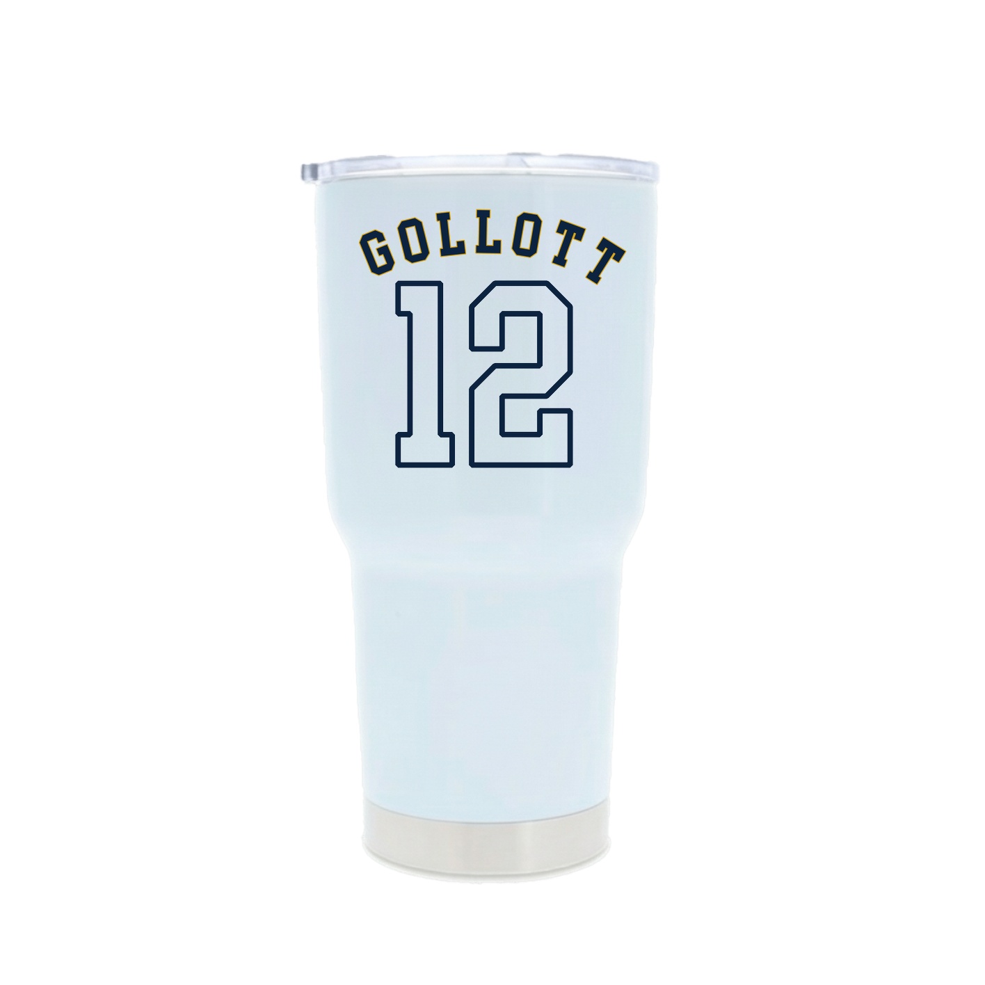 30oz Stainless Steel Tumbler — Shirsey Arch in White