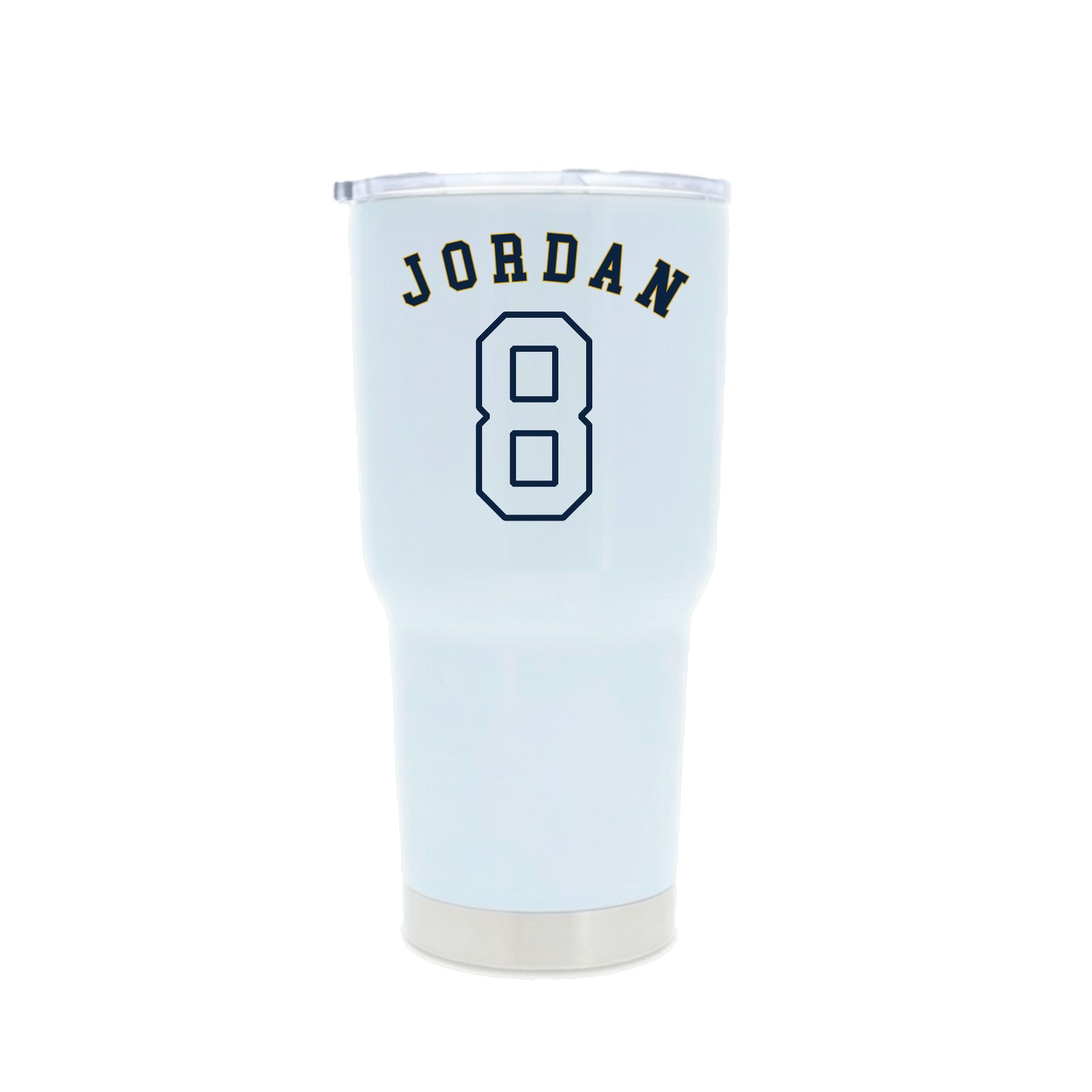 30oz Stainless Steel Tumbler — Shirsey Arch in White