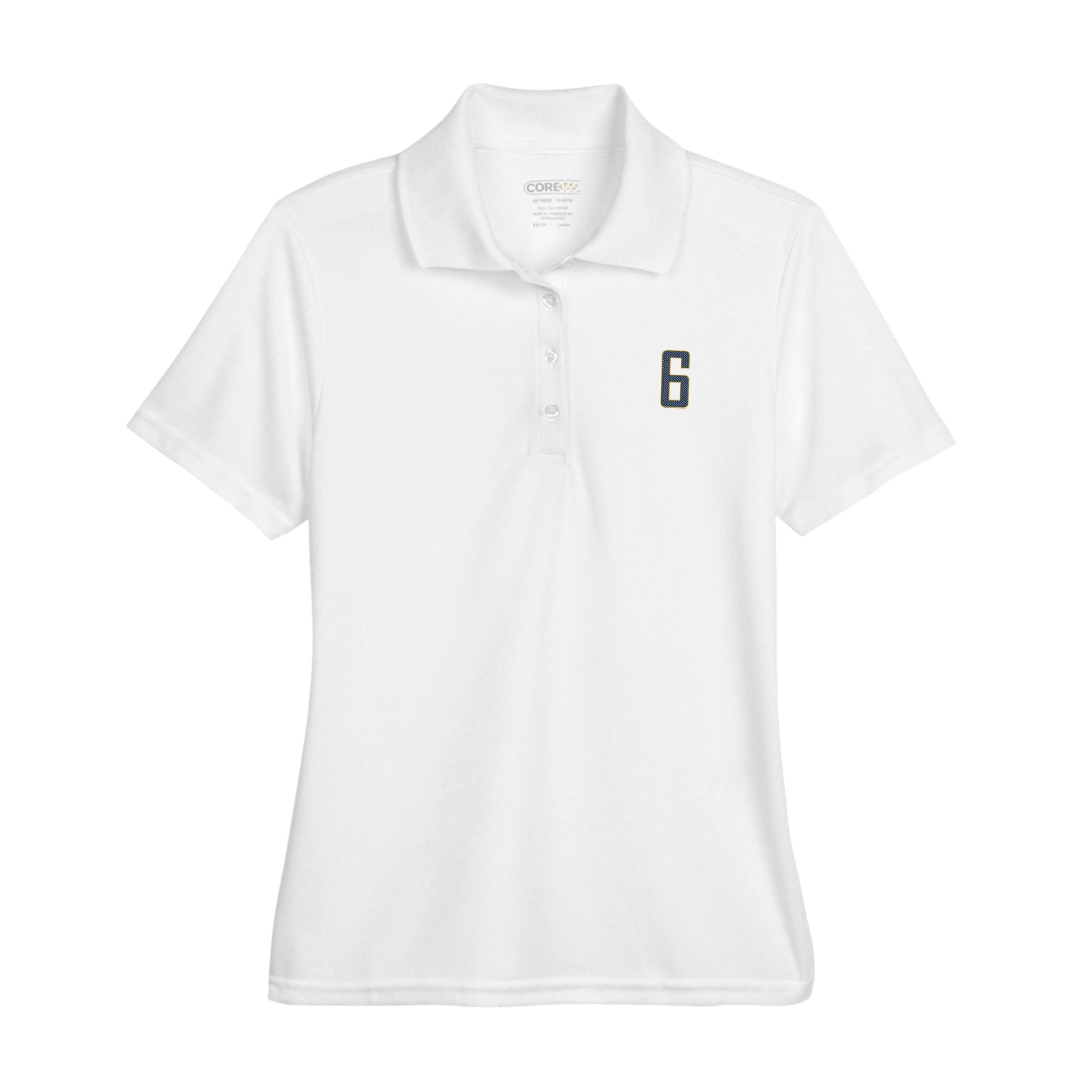 Womens Performance Polo — Front Shirsy in White