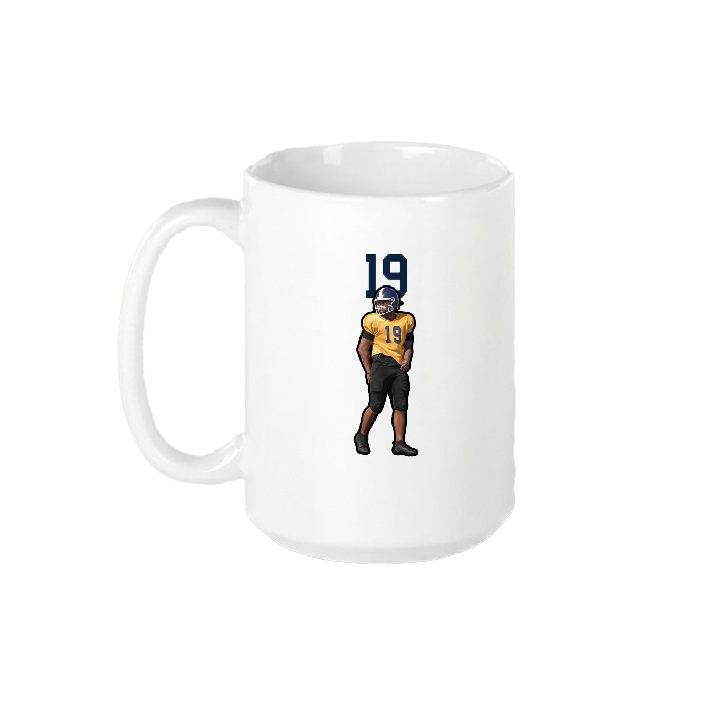 15oz Coffee Mug — Number Top in White