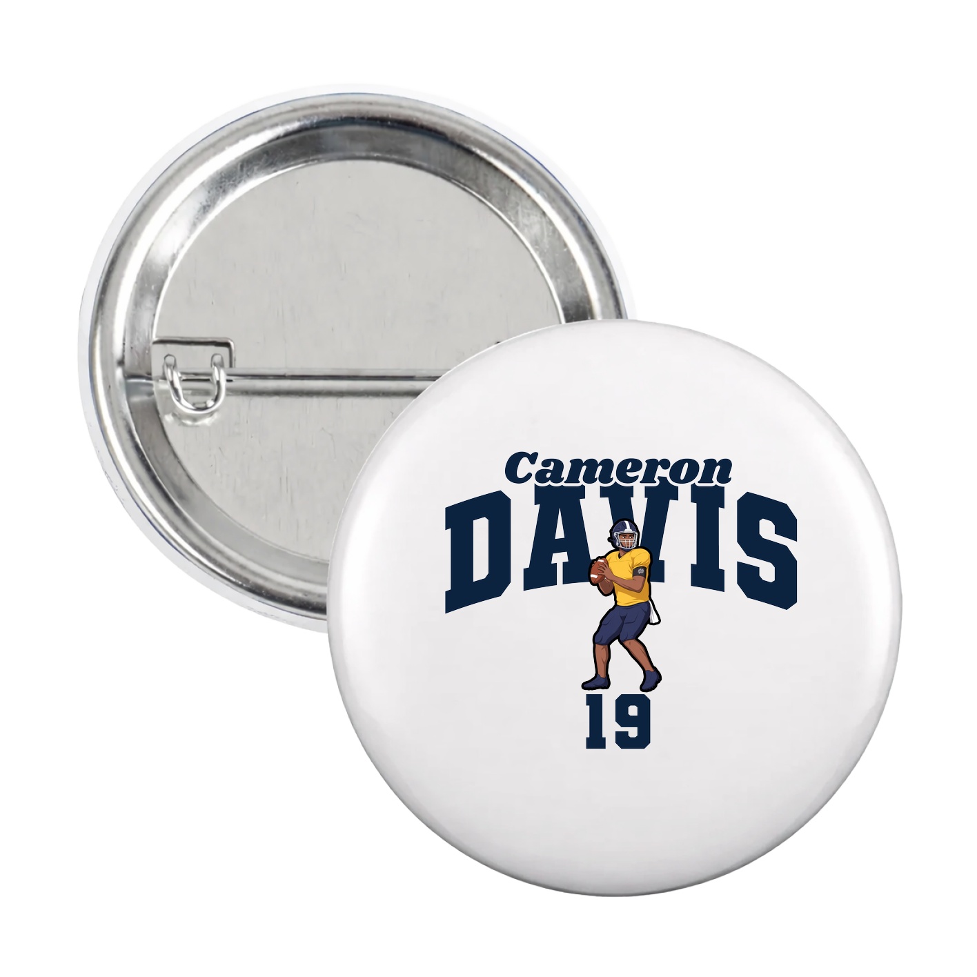 Game Day Button — Signature Arch in White