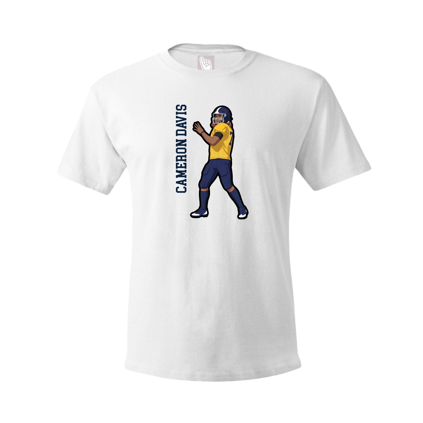Tee — Name Vertical in White