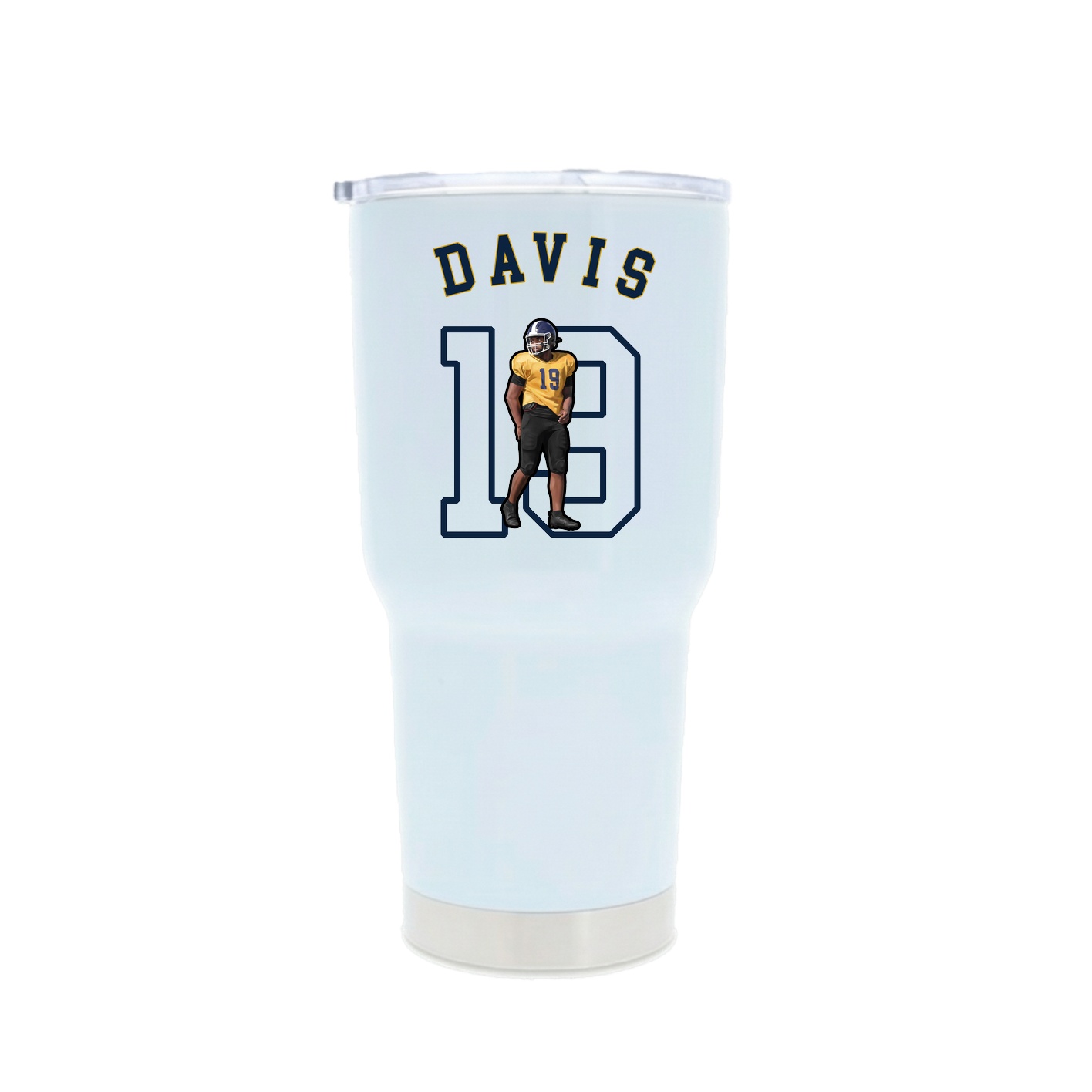 30oz Stainless Steel Tumbler — Shirsey Arch in White