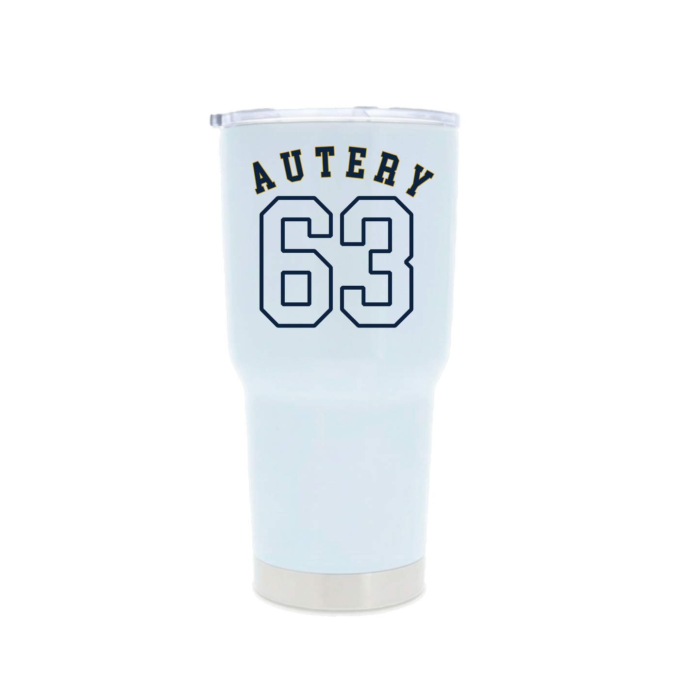 30oz Stainless Steel Tumbler — Shirsey Arch in White