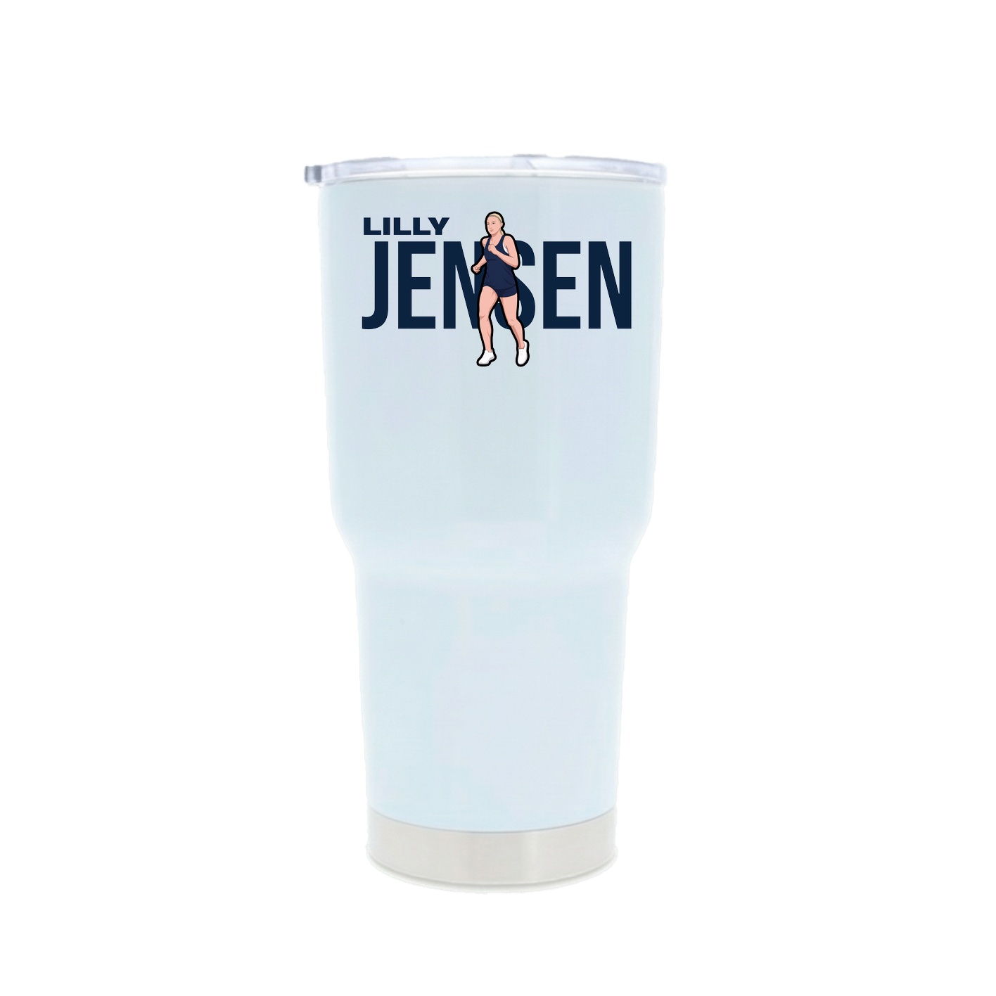 30oz Stainless Steel Tumbler — Player Name in White