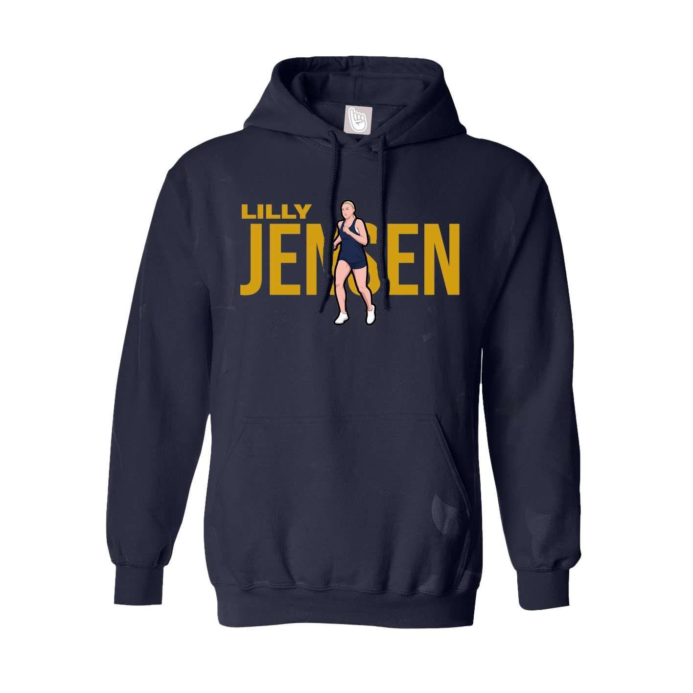 Hoodie — Player Name in Navy