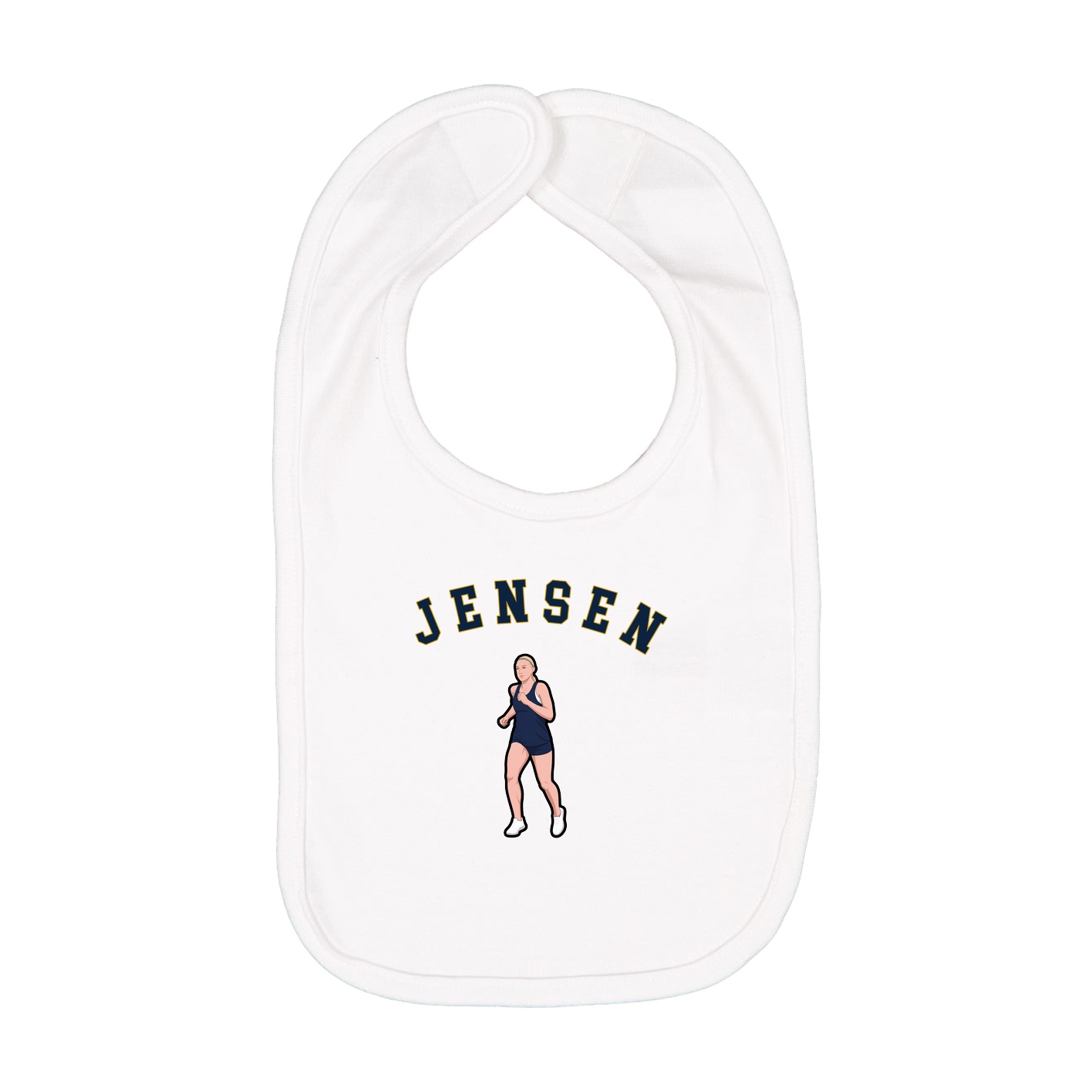 Infant Bib — Shirsey Arch in White